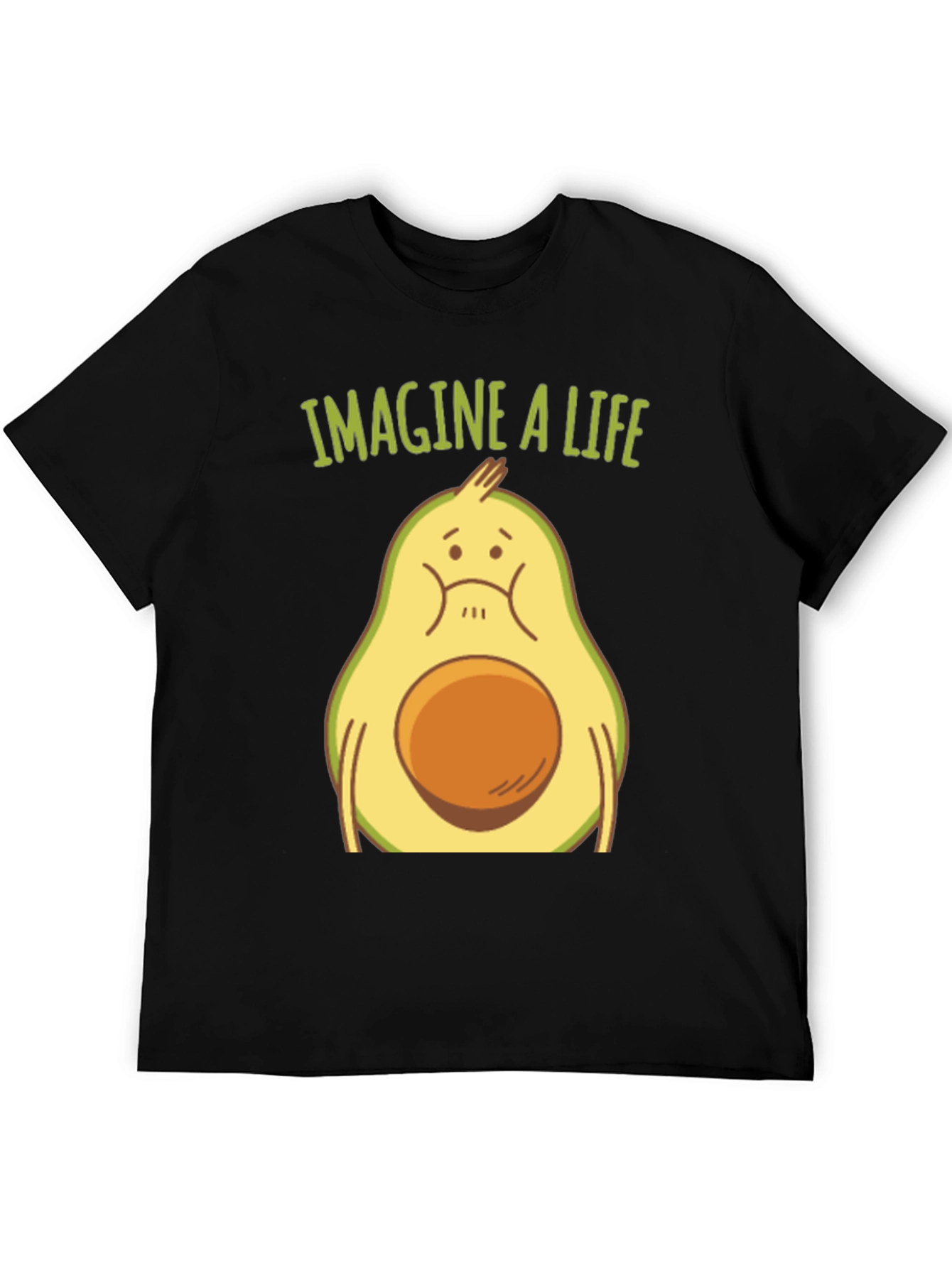 Black Imagine a Life Avocado Graphic Tee - Unisex view 5