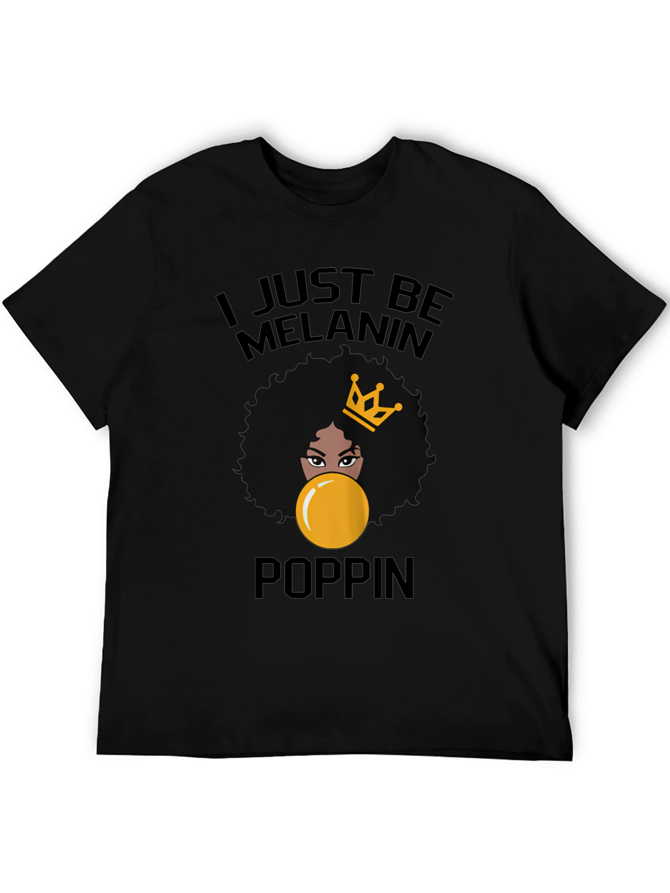 Black Melanin Poppin' Graphic Tee - Stylish Black T-Shirt view 5