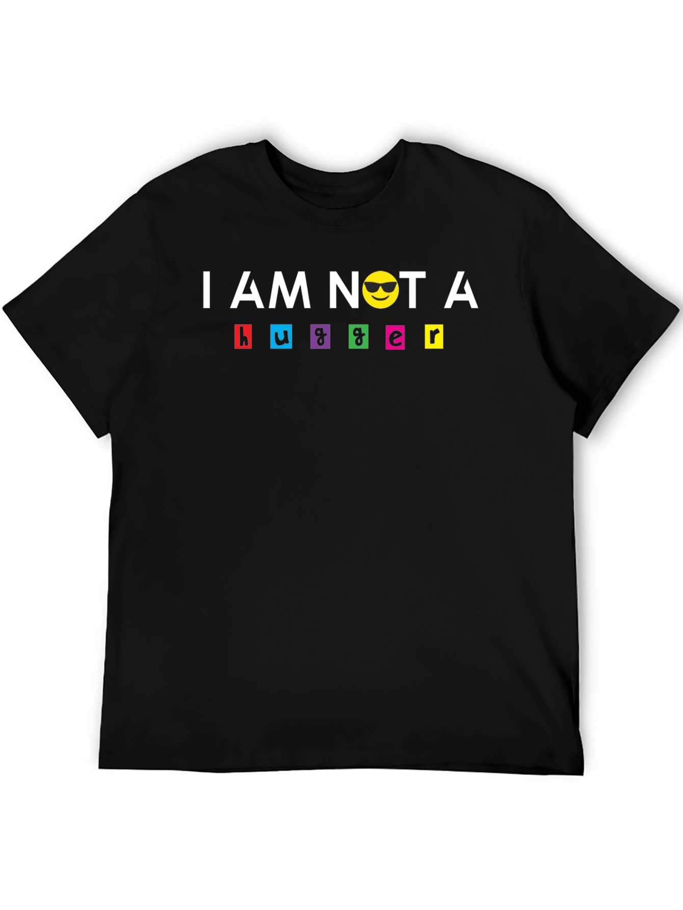 Black I Am Not a Hugger T-Shirt Funny Introvert Tee view 5