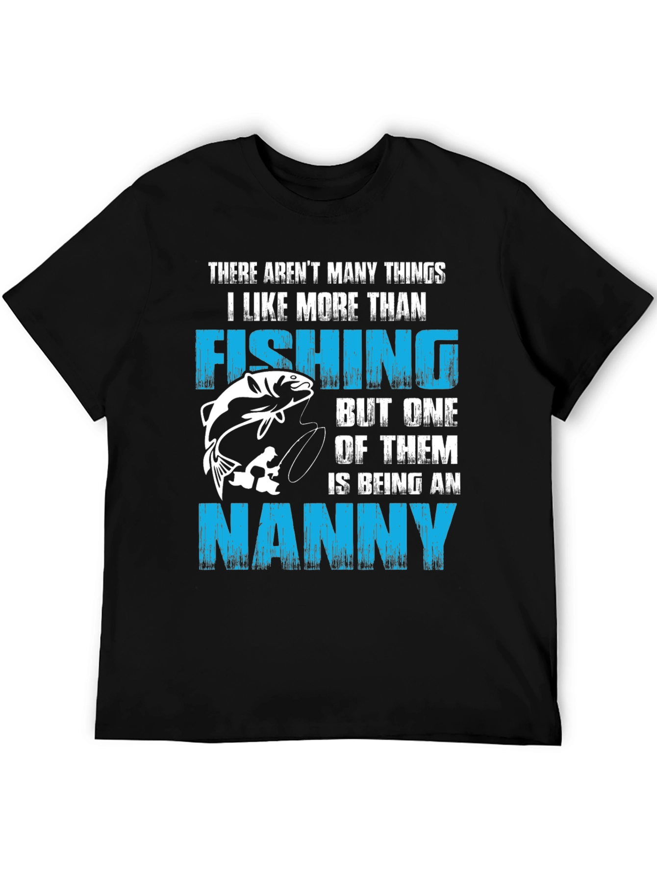 Black Fishing Nanny T-Shirt: Best Gift for Nanny Who Loves Fishing view 5
