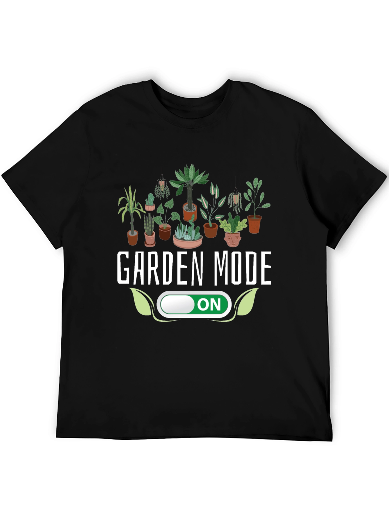 Black Garden Mode ON T-Shirt view 5