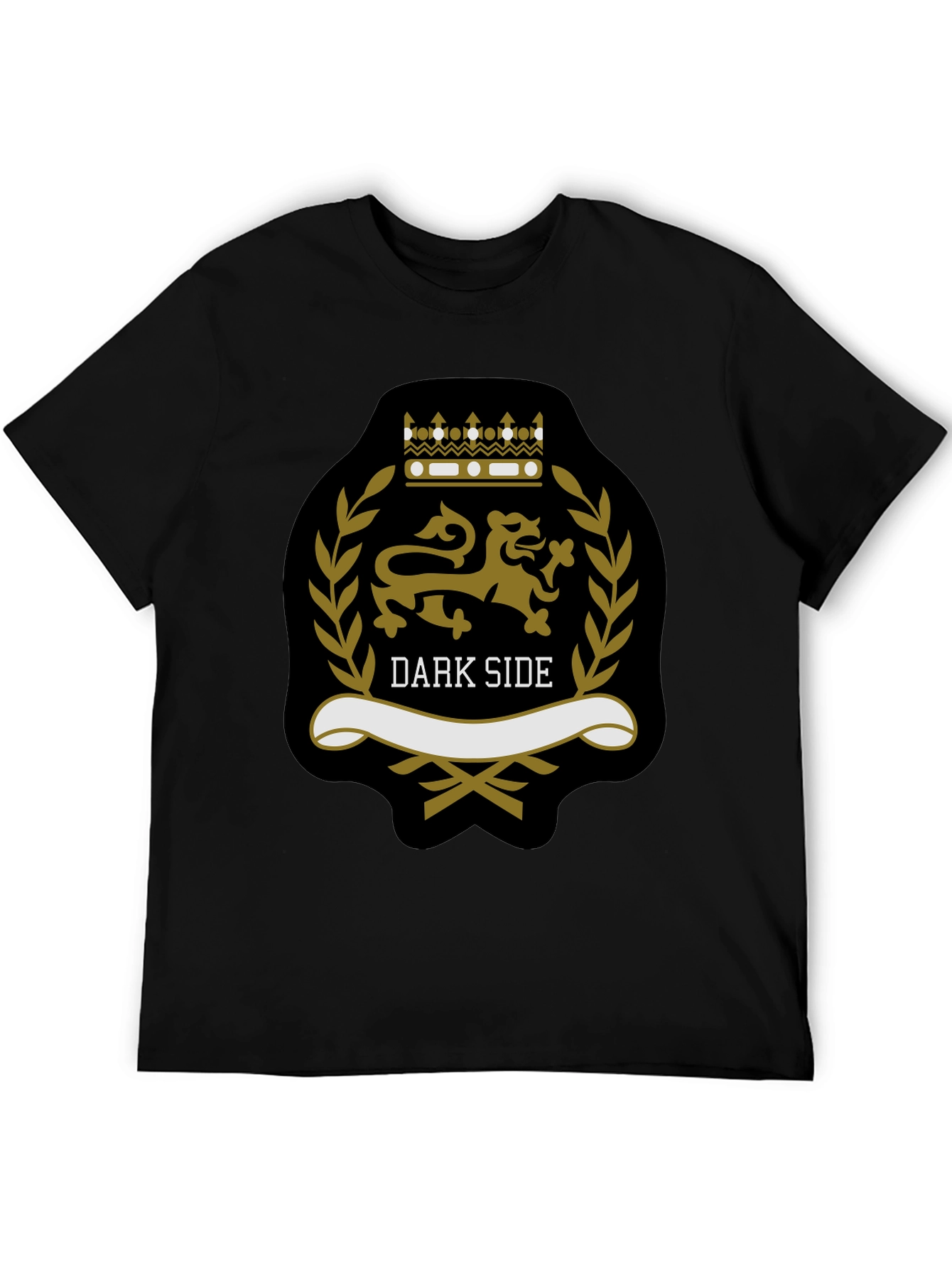 Black Dark Side Lion Crest Graphic Tee - Stylish Menswear view 5