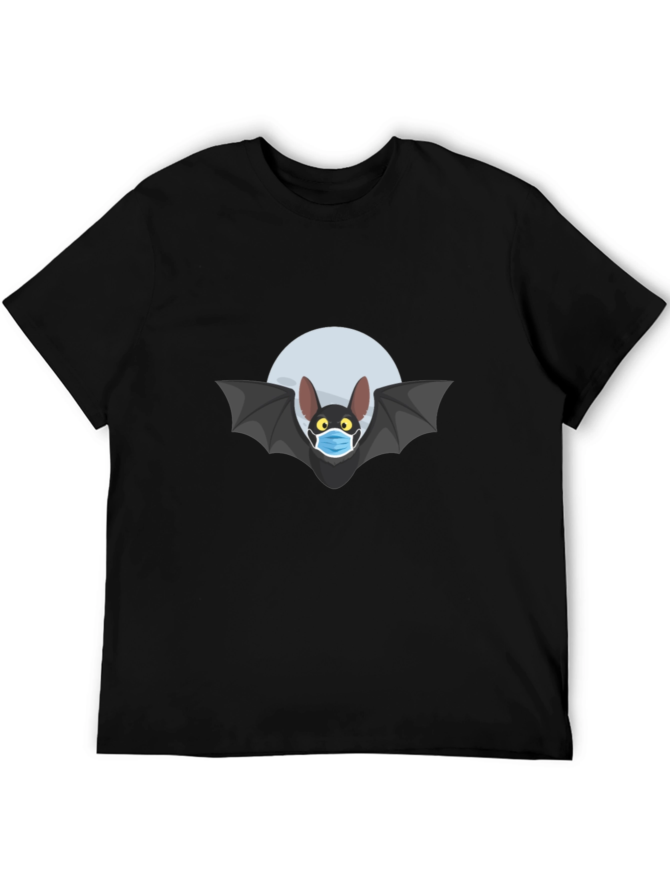 Black Masked Bat T-Shirt - Spooky Season Essential view 5