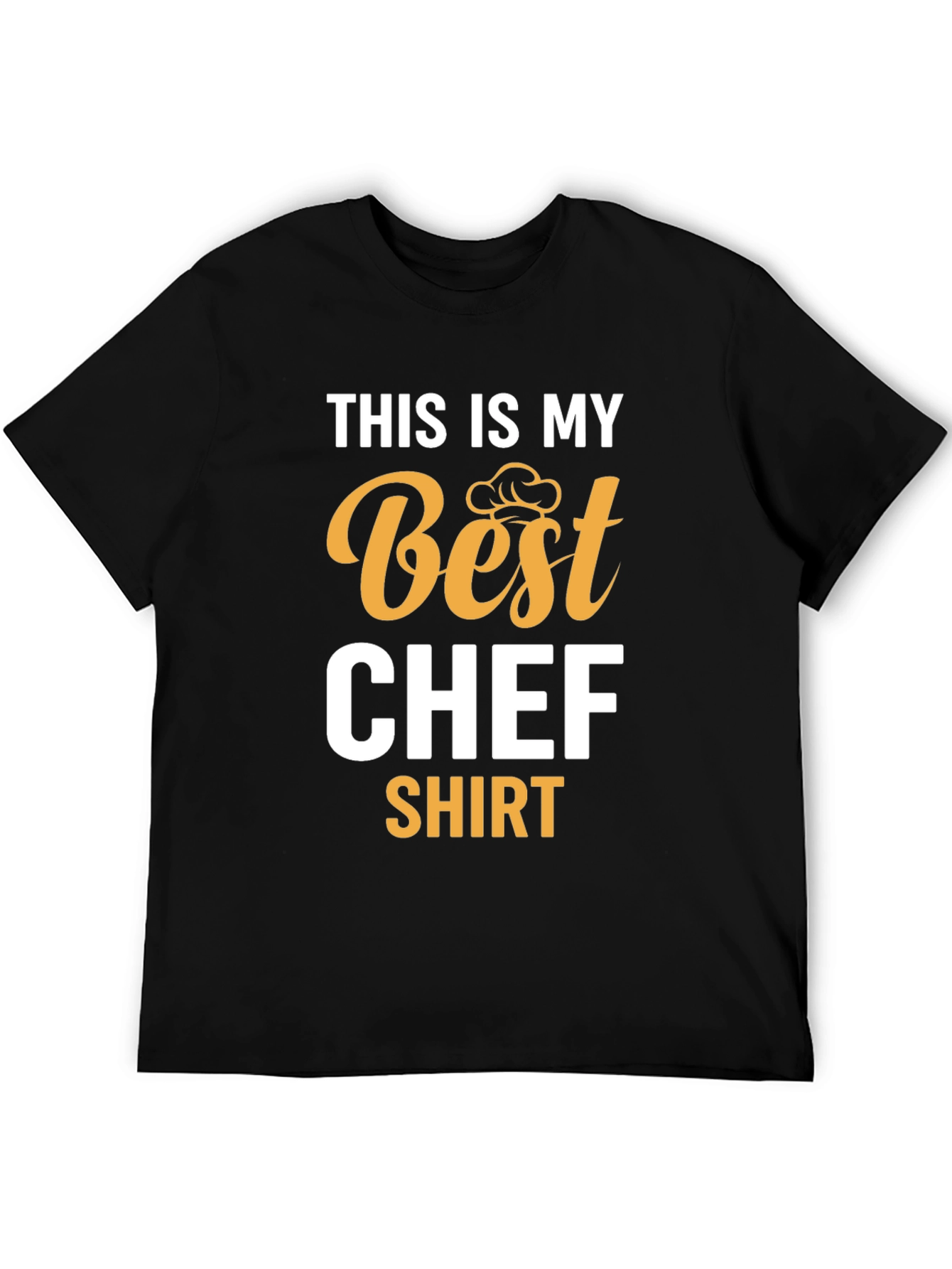 Black Best Chef T-Shirt - Funny Cooking Shirt view 5