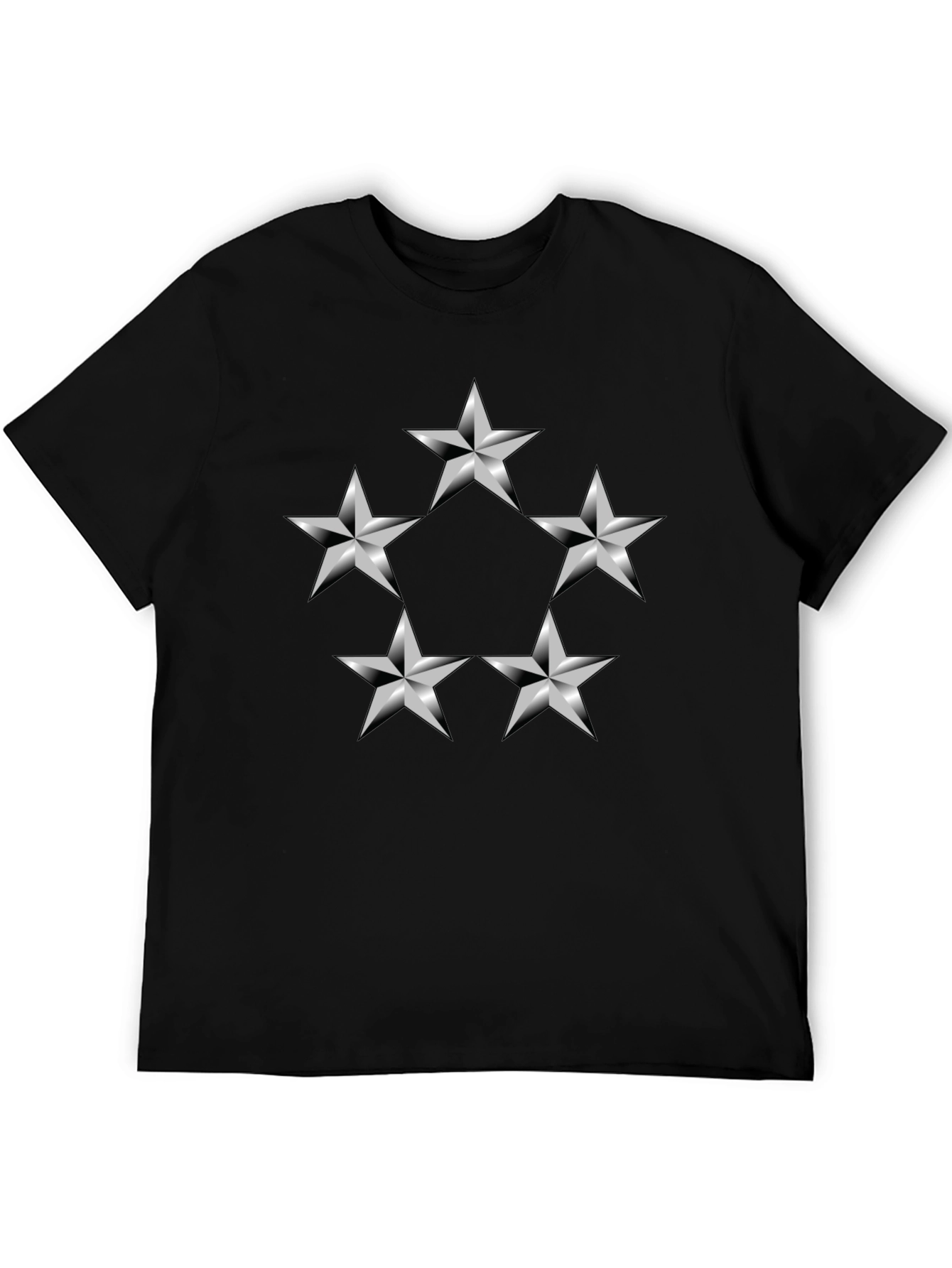 Black Star Circle Graphic T-Shirt - Modern Design view 5