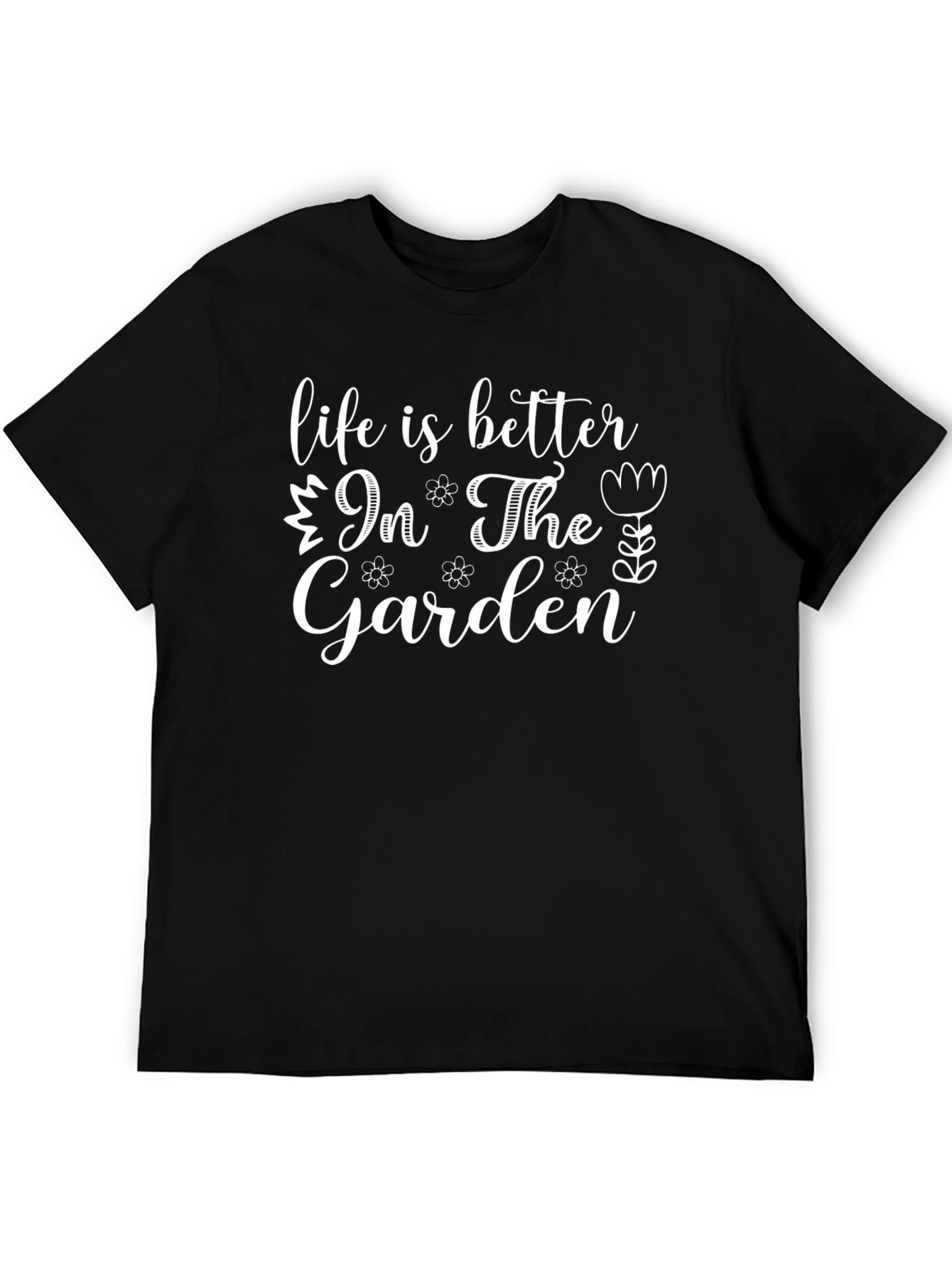 Black Life is Better in The Garden Black T-Shirt view 5