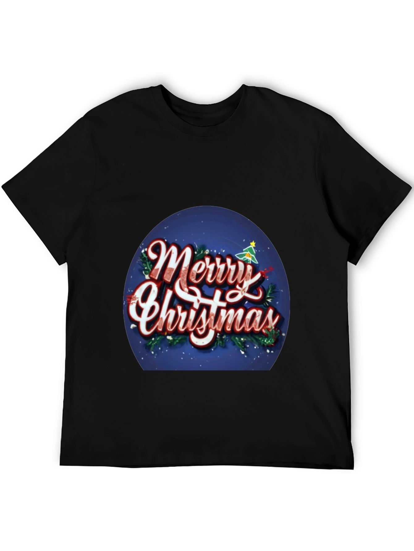 Black Merry Christmas Graphic T-Shirt view 5