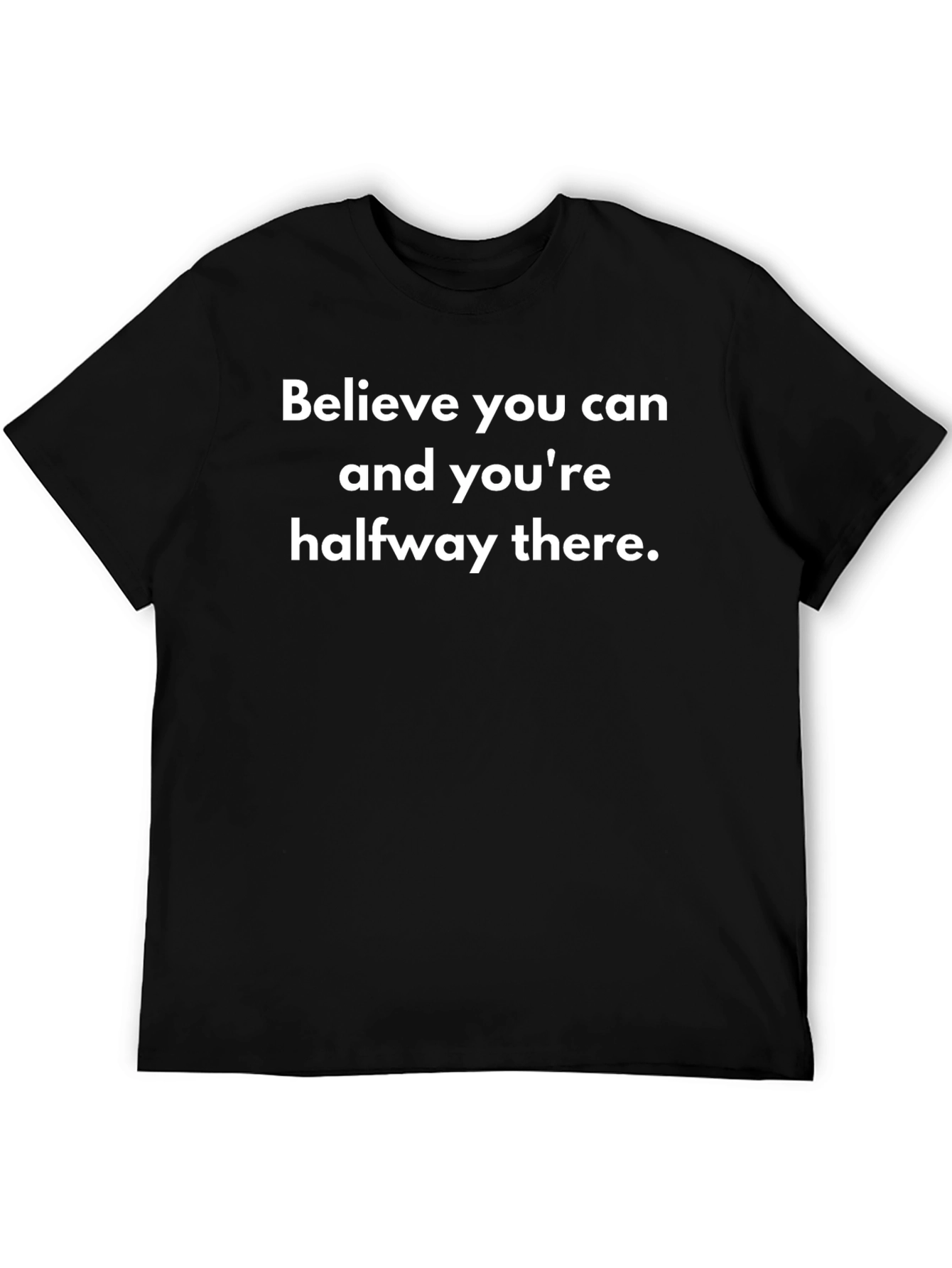 Black Believe You Can T-Shirt - Motivational Tee view 5