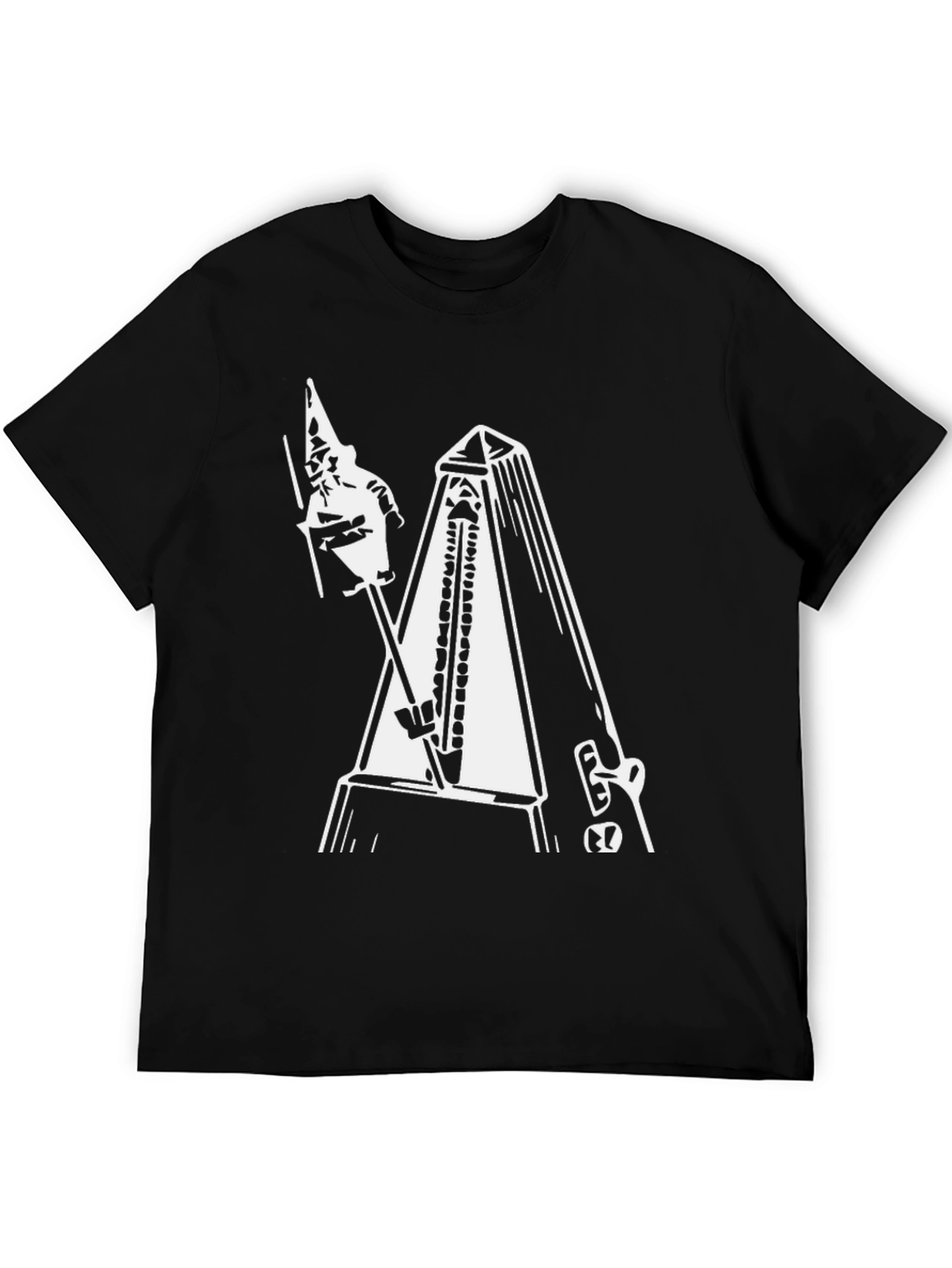 Black Unique Graphic Black T-Shirt view 5
