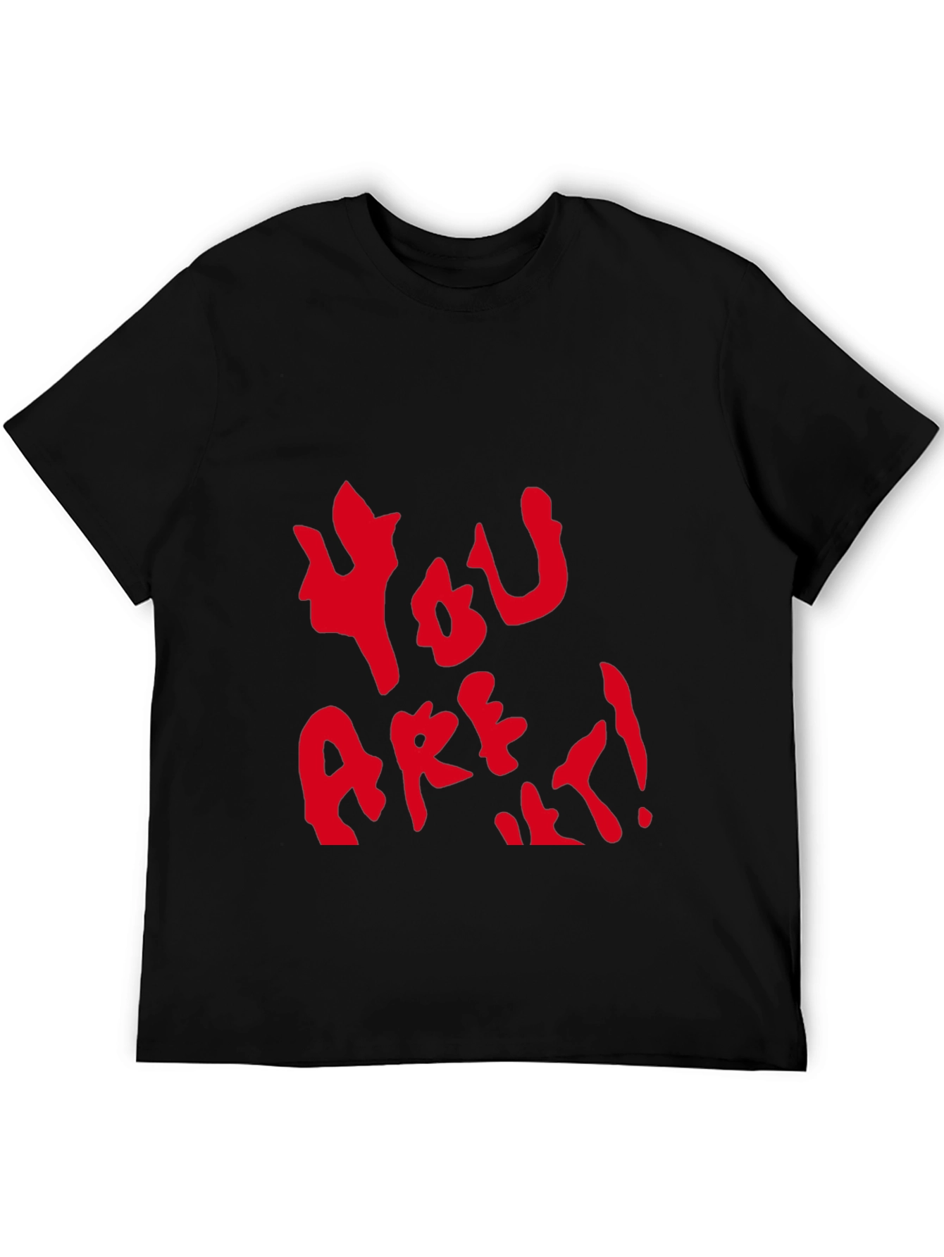 Black YOU ARE IT! Graphic Tee - Casual Black T-Shirt view 5