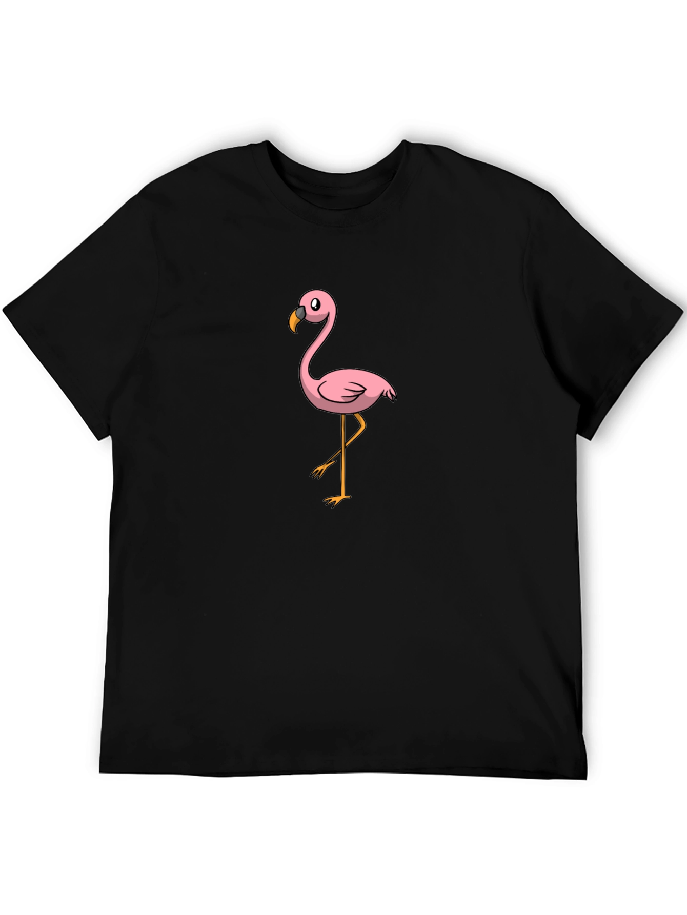 Black Flamingo Graphic Tee - Black Casual T-Shirt view 5