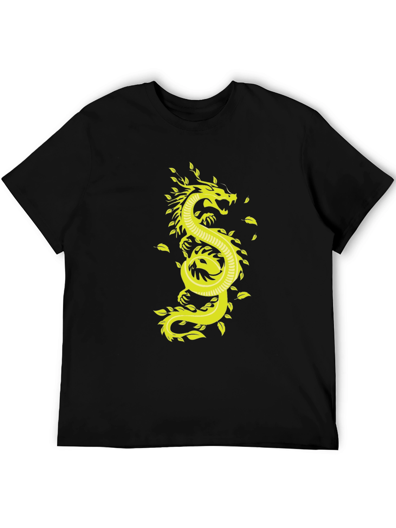 Black Dragon Graphic Tee - Stylish Men's Black T-Shirt view 5