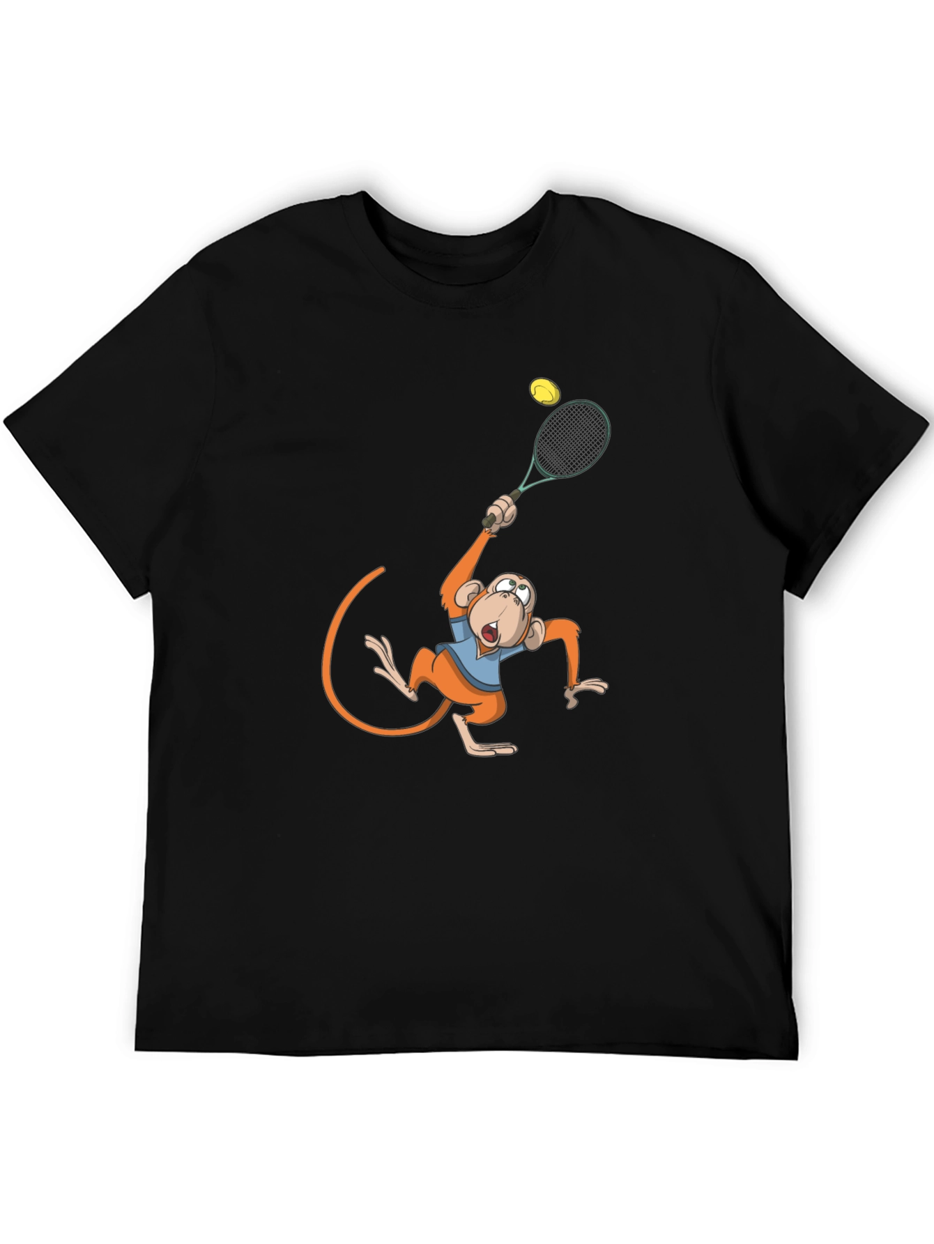 Black Monkey Tennis Graphic Tee - Black view 5