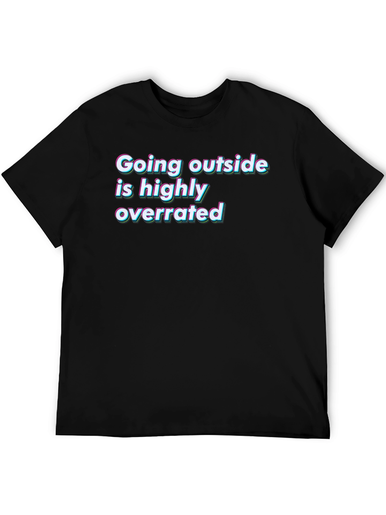 Black Funny "Going Outside" Graphic Tee view 5