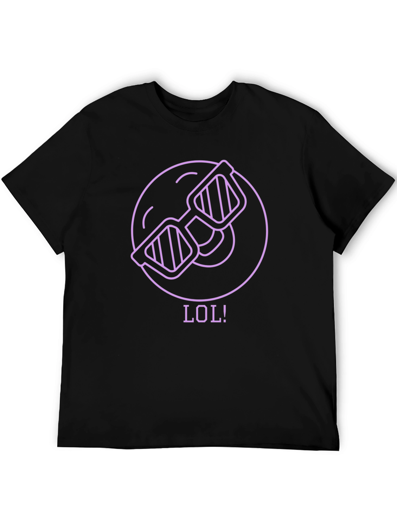 Black LOL Graphic Tee - Trendy Black Cotton T-Shirt view 5