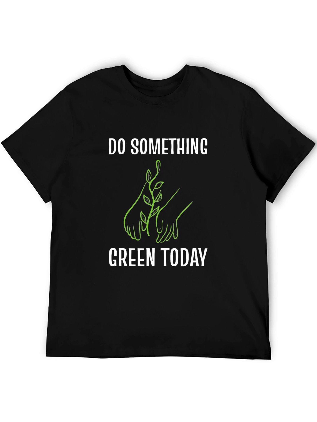 Black Eco-Friendly 'Do Something Green Today' T-Shirt view 5