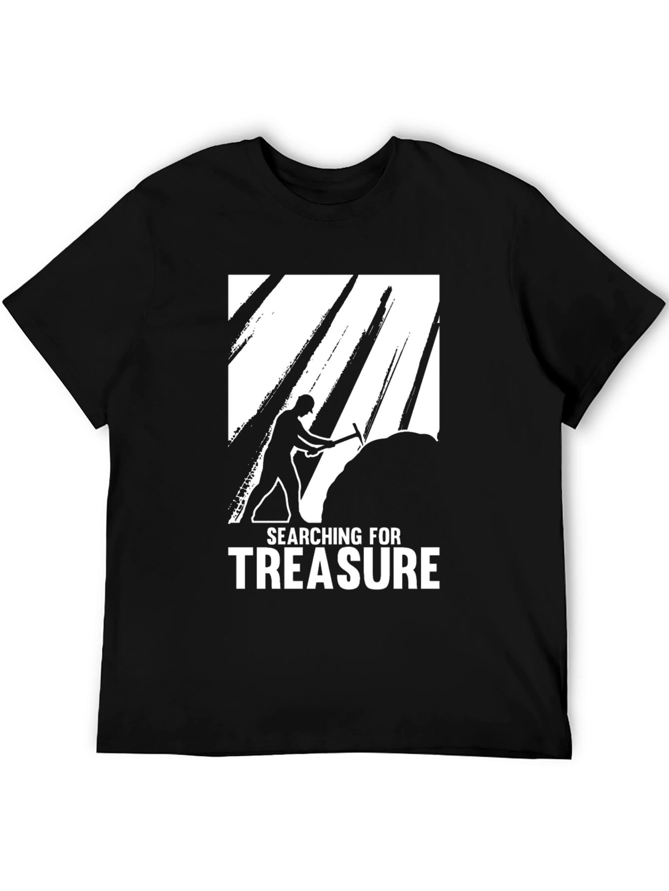 Black Searching for Treasure Graphic Tee - Black view 5