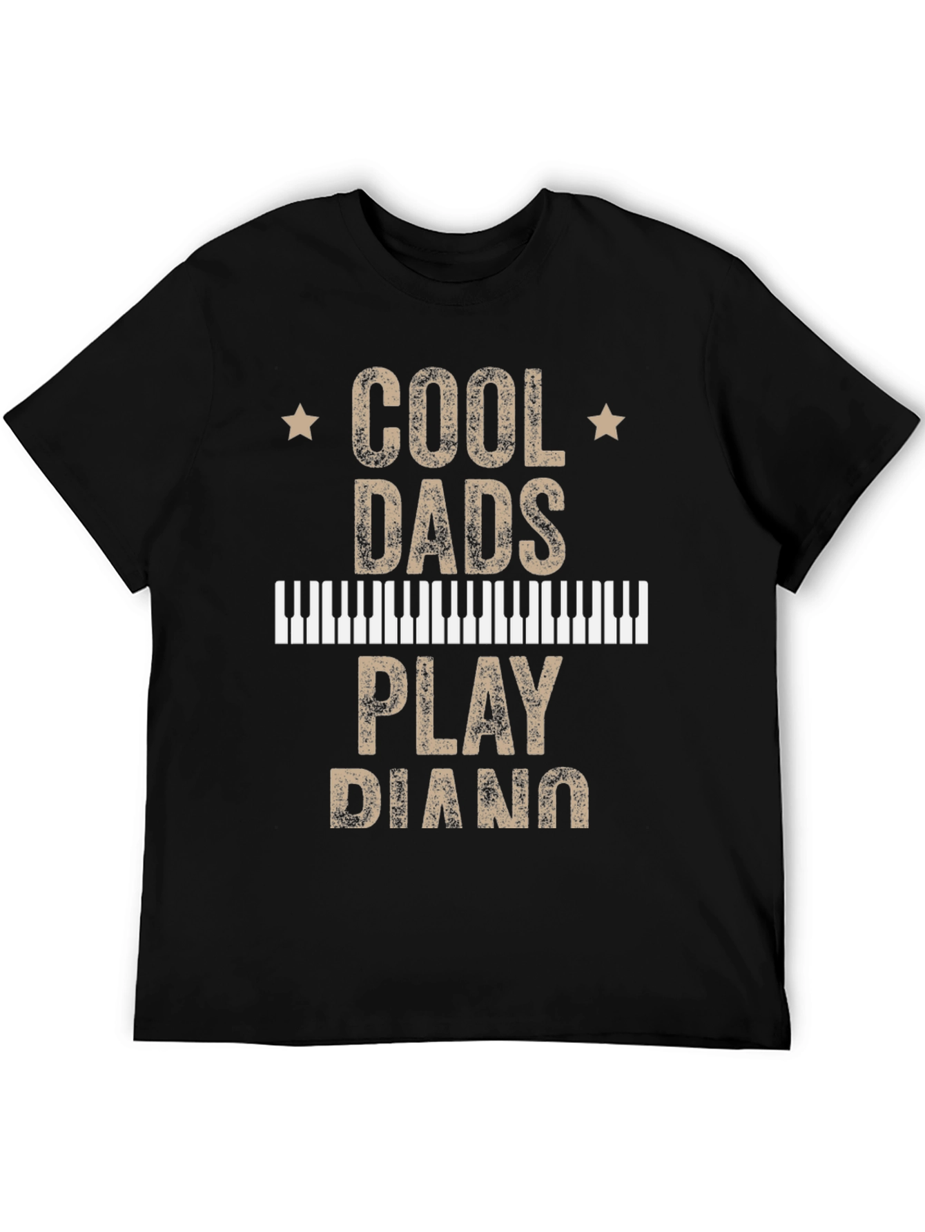 Black Cool Dads Play Piano T-Shirt view 5