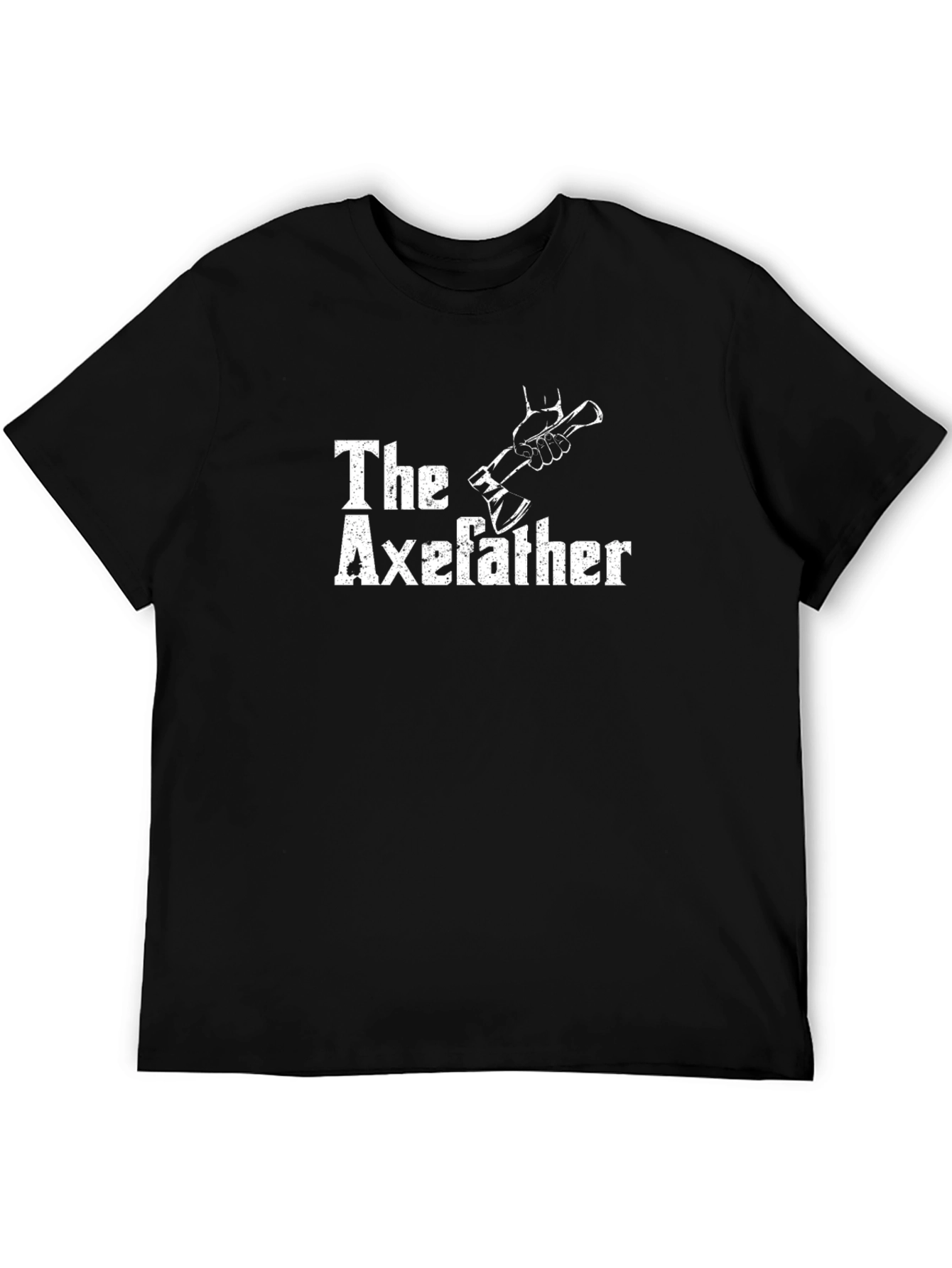 Black The Axefather Funny Graphic T-Shirt view 5