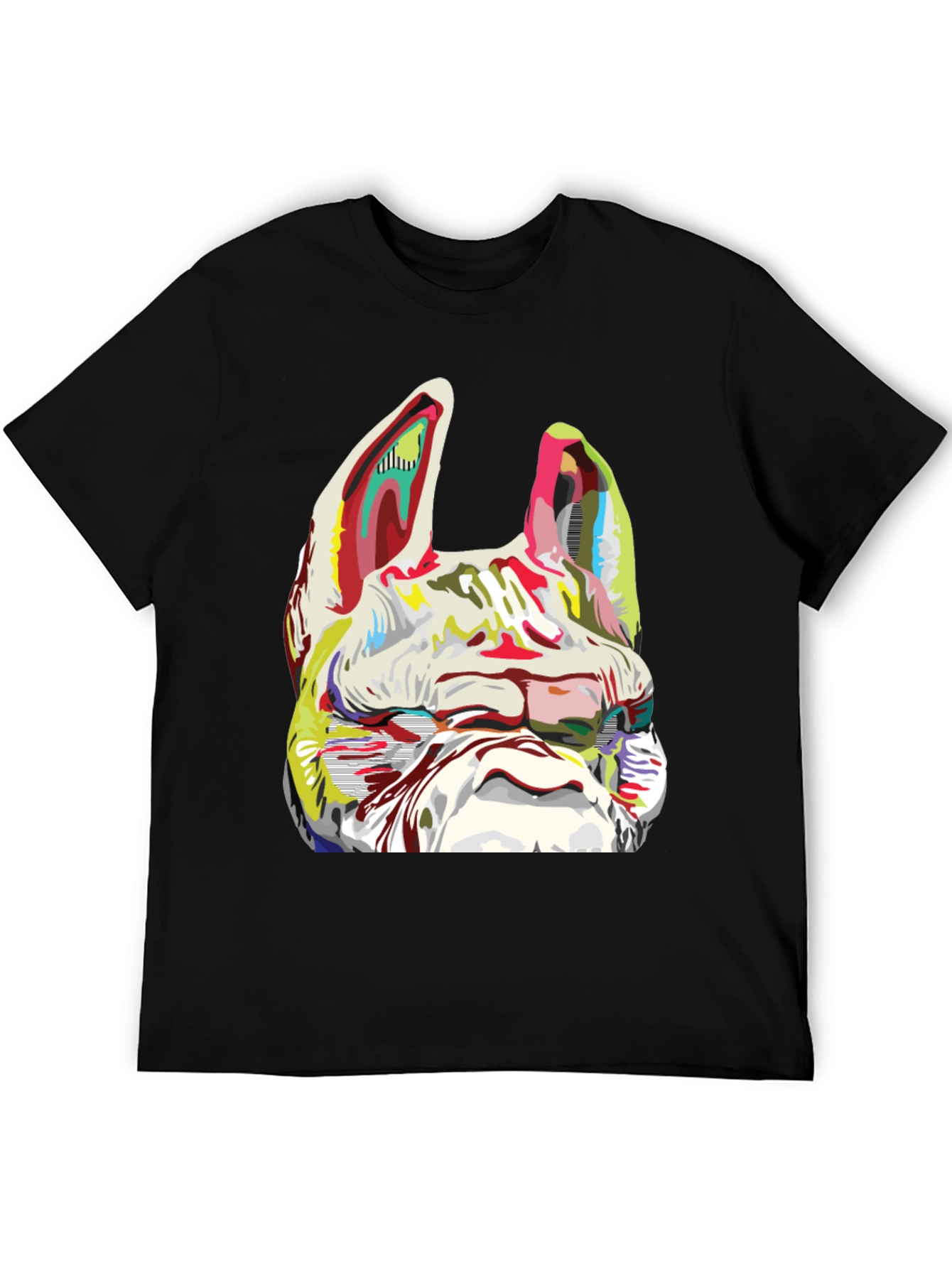 Black Dog Graphic Print Crew Neck T-Shirt view 5