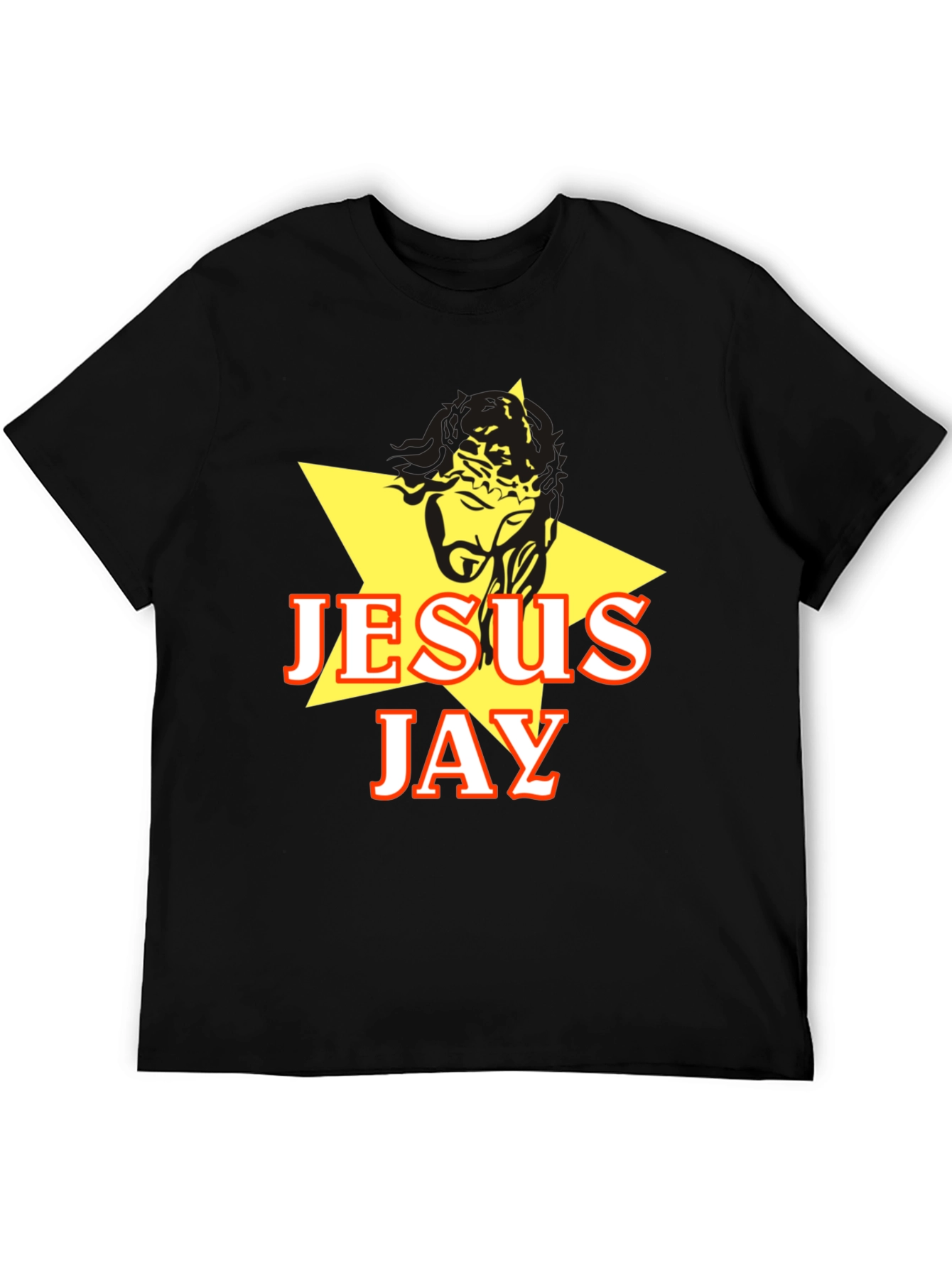 Black Jesus Jay Graphic T-Shirt - Black Cotton Blend view 5
