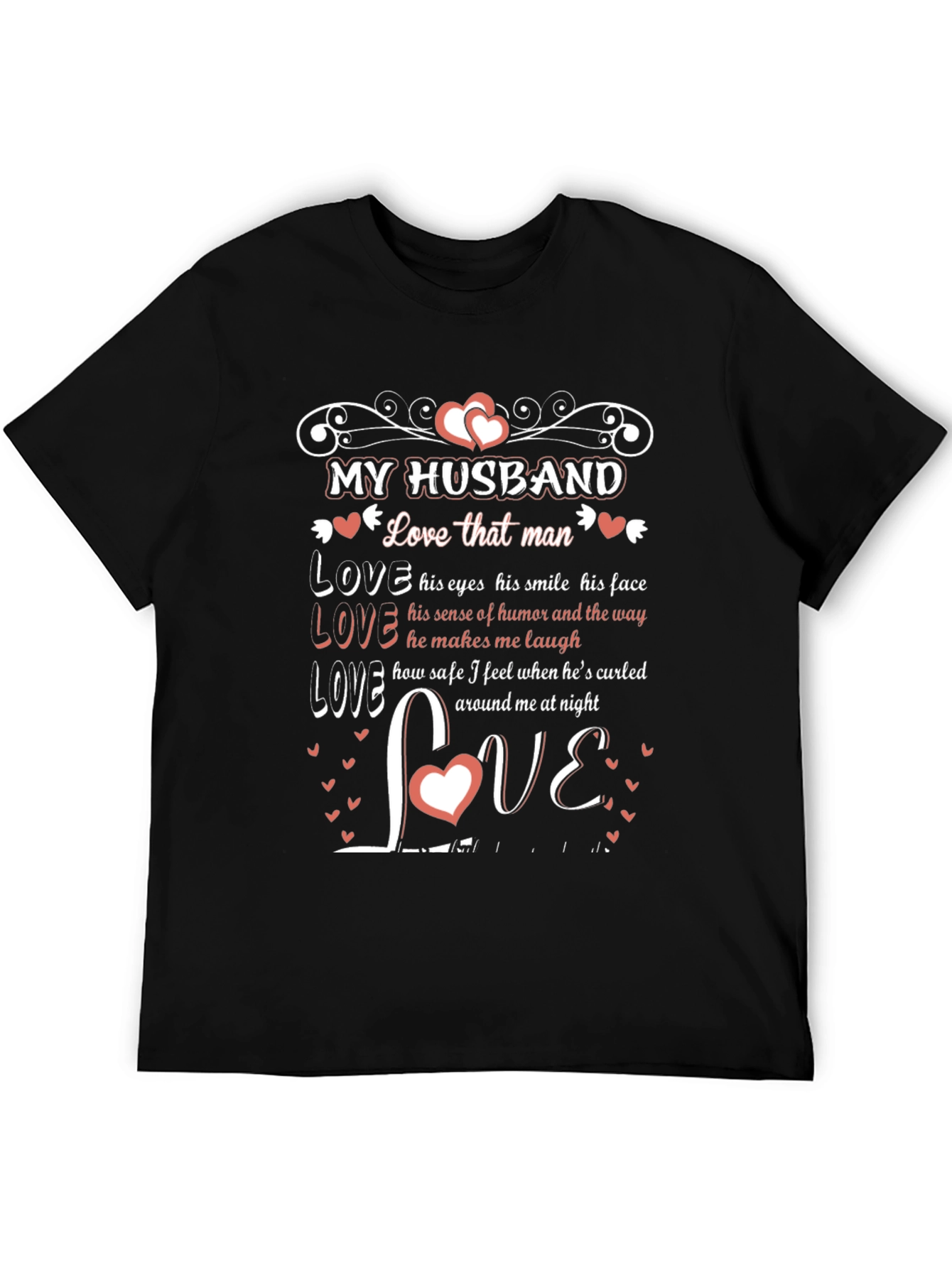 Black My Husband Love That Man Graphic T-Shirt view 5