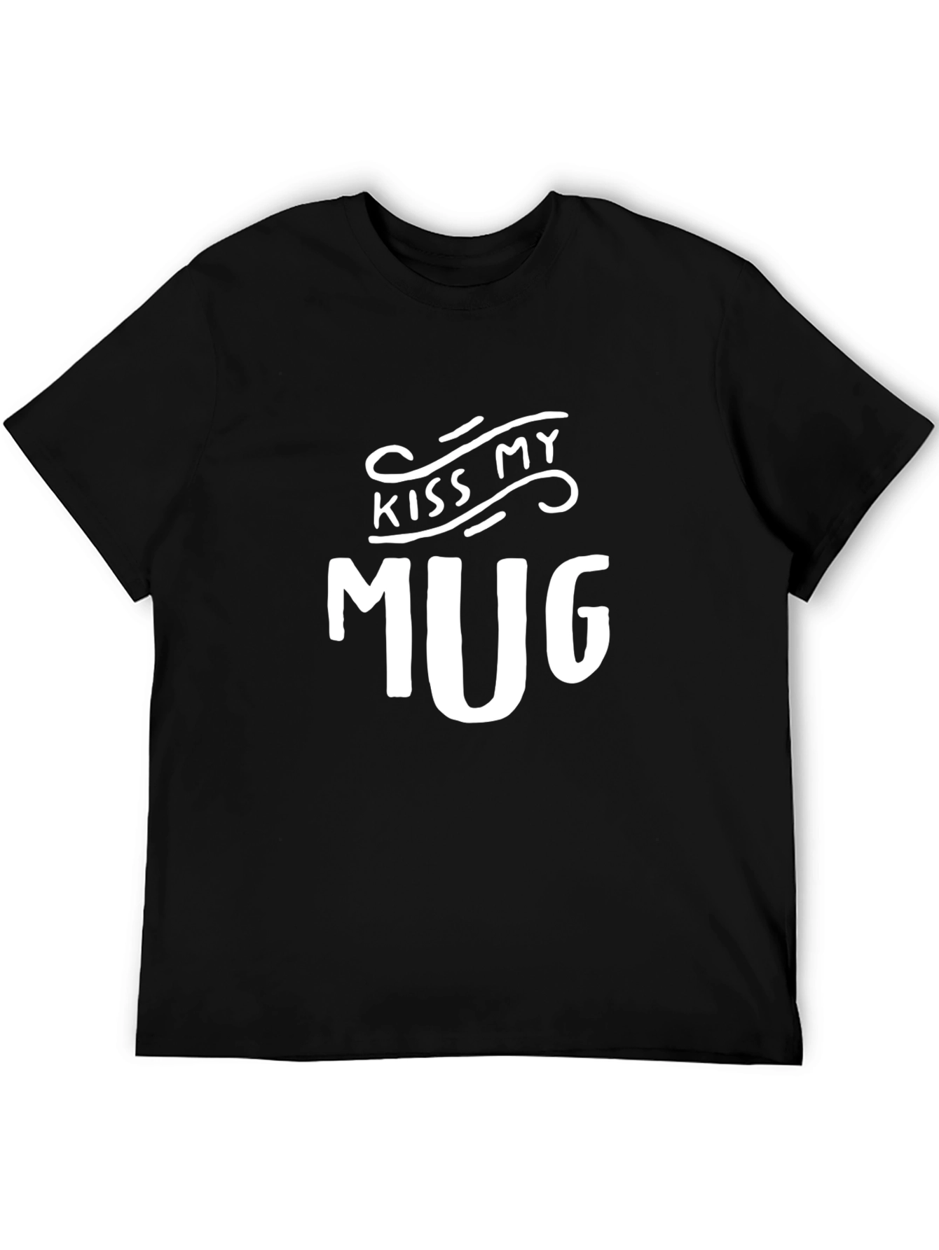 Black Kiss My Mug Graphic T-Shirt - Funny Novelty Tee view 5