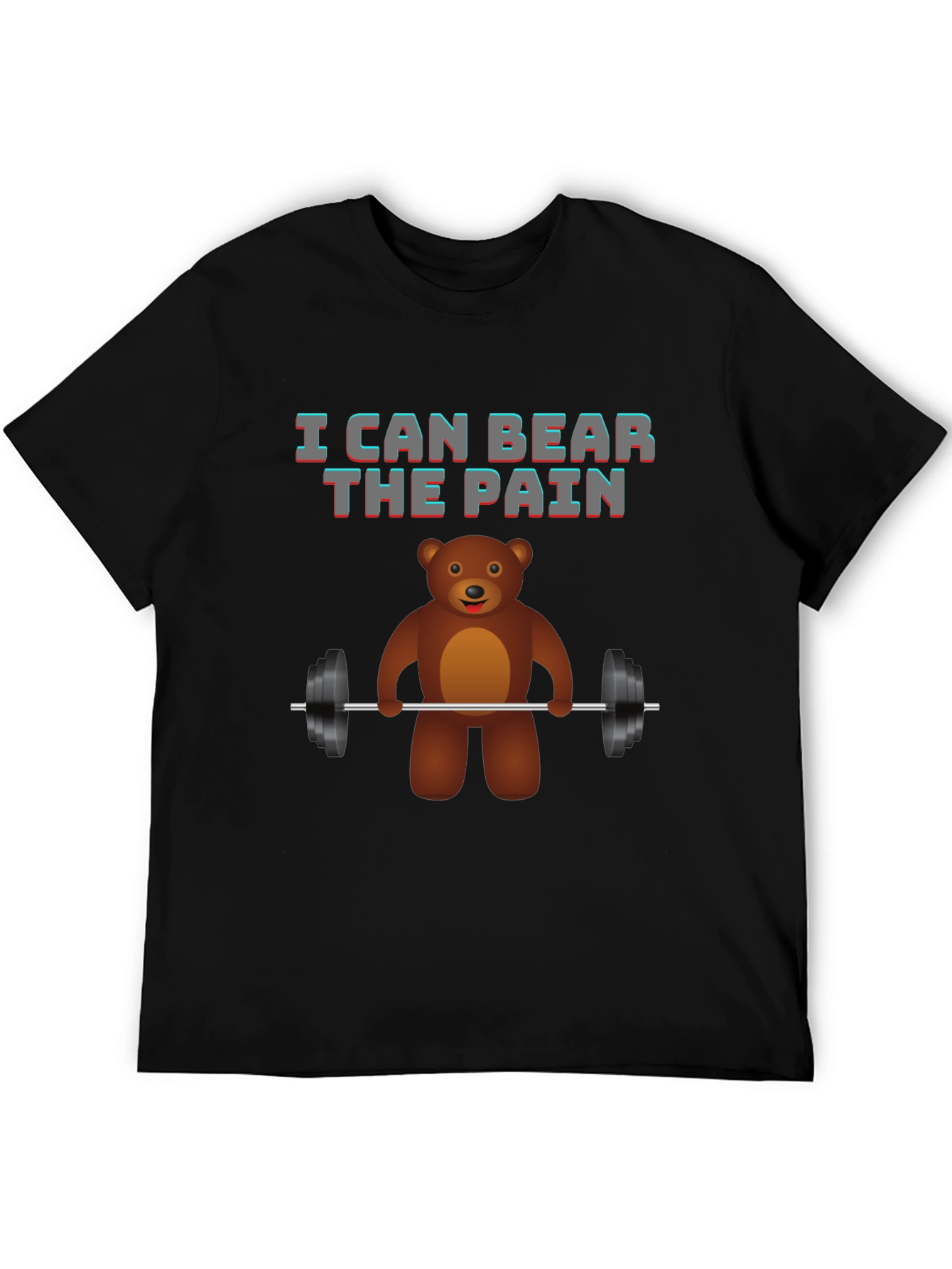 Black I Can Bear The Pain T-Shirt, Gym Humor, Workout Tee view 5