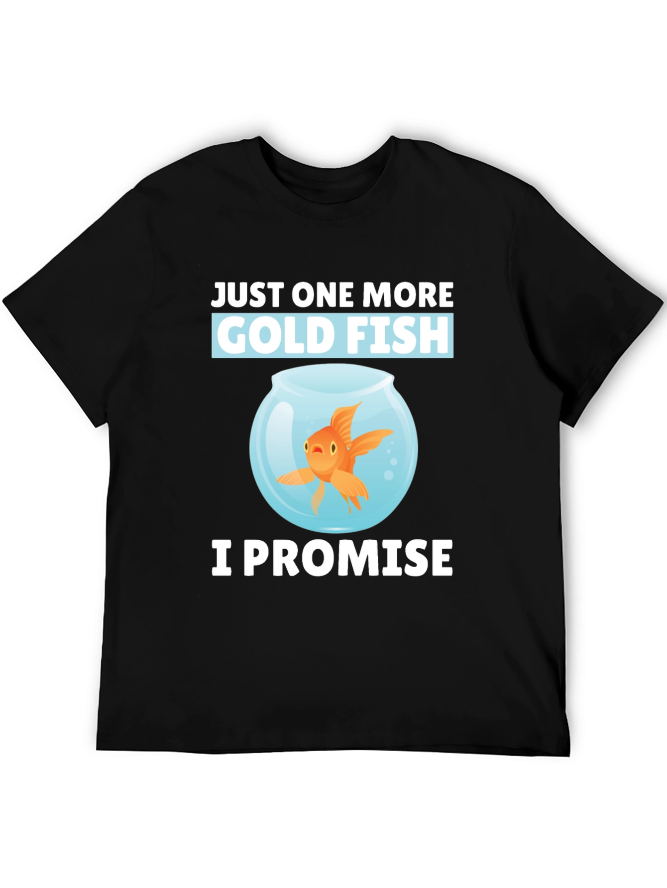 Black Just One More Goldfish Graphic Tee view 5