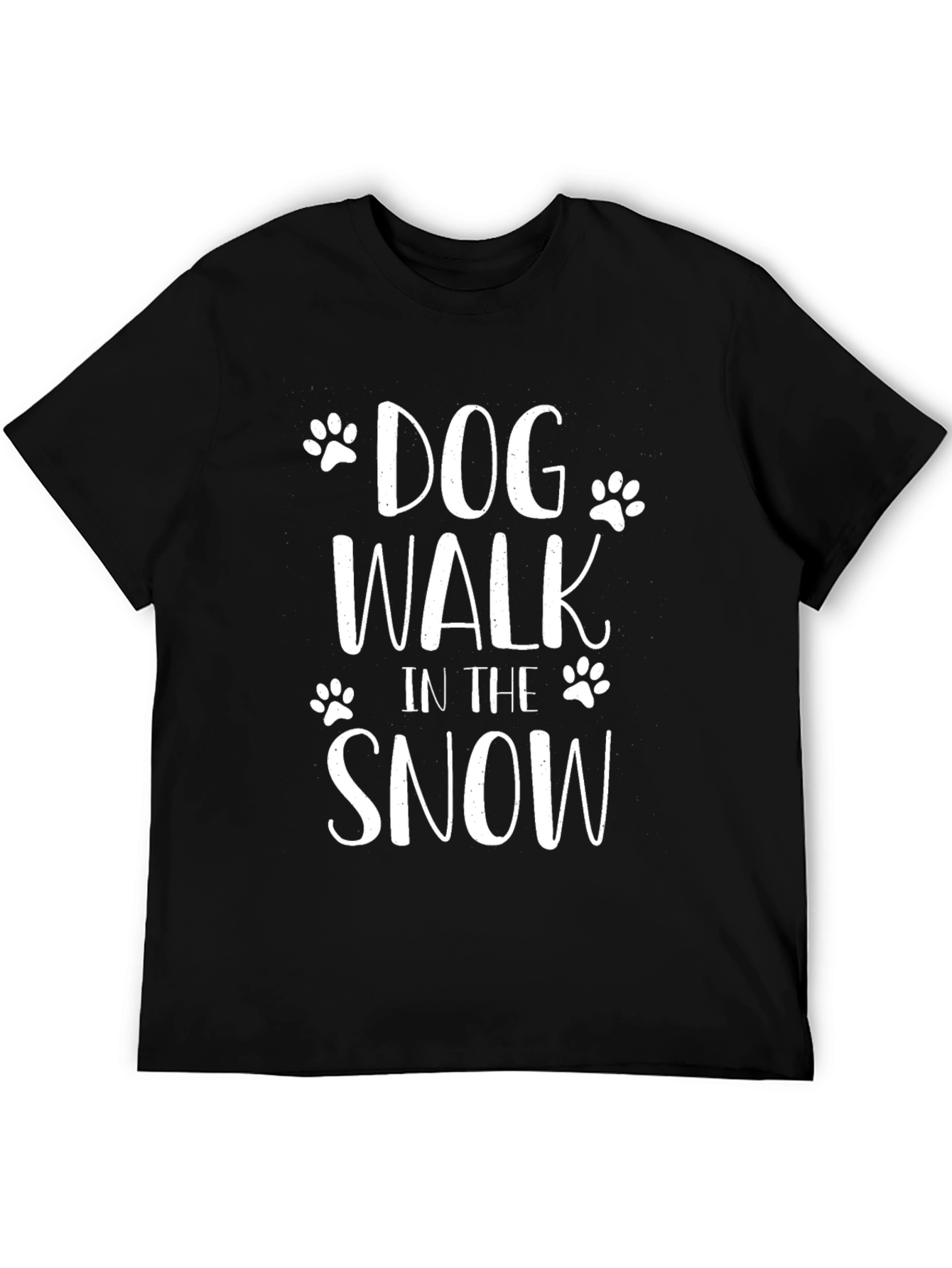Black Dog Walk in the Snow Graphic Tee view 5