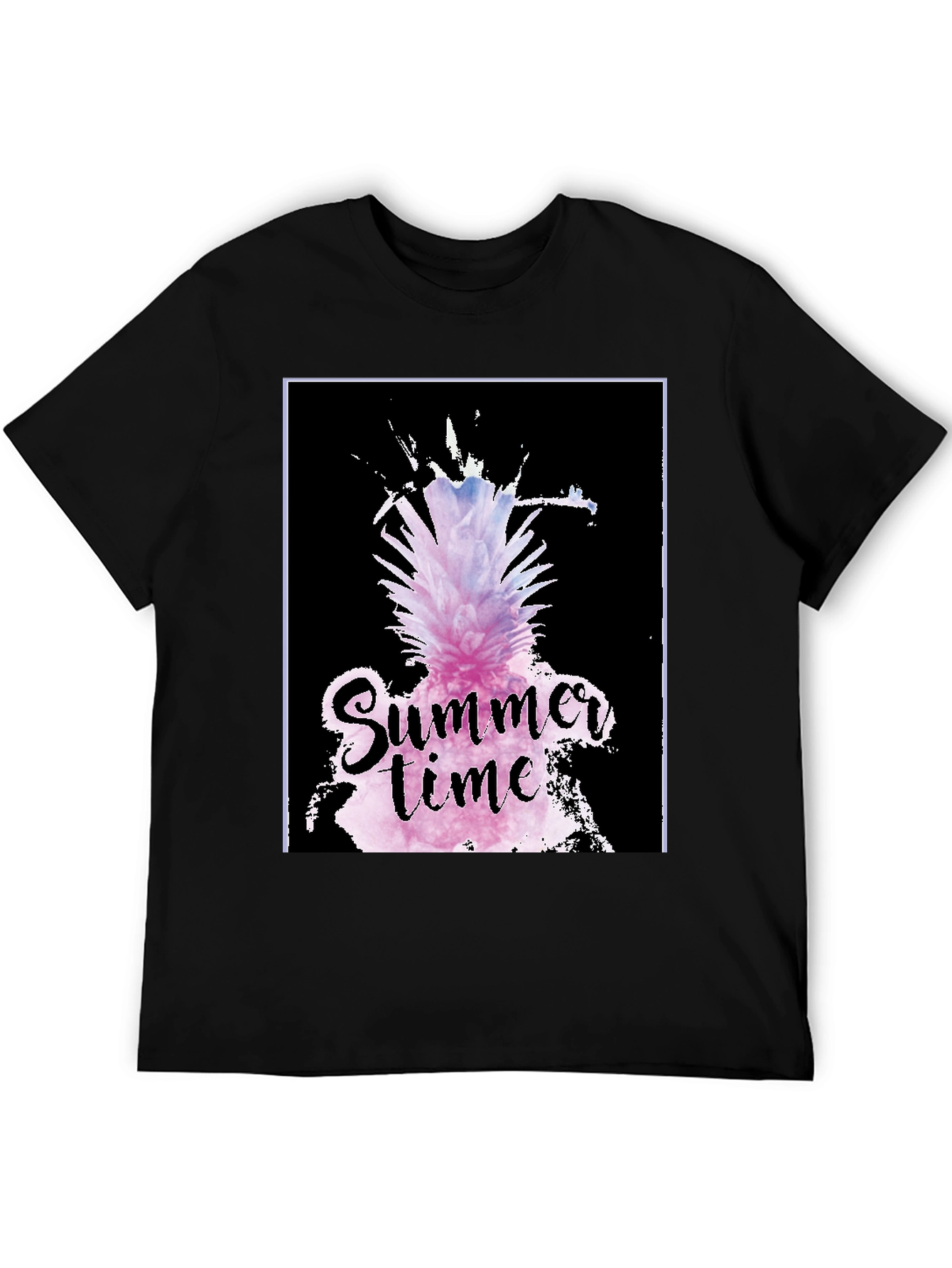 Black Summer Time Pineapple Graphic Tee view 5