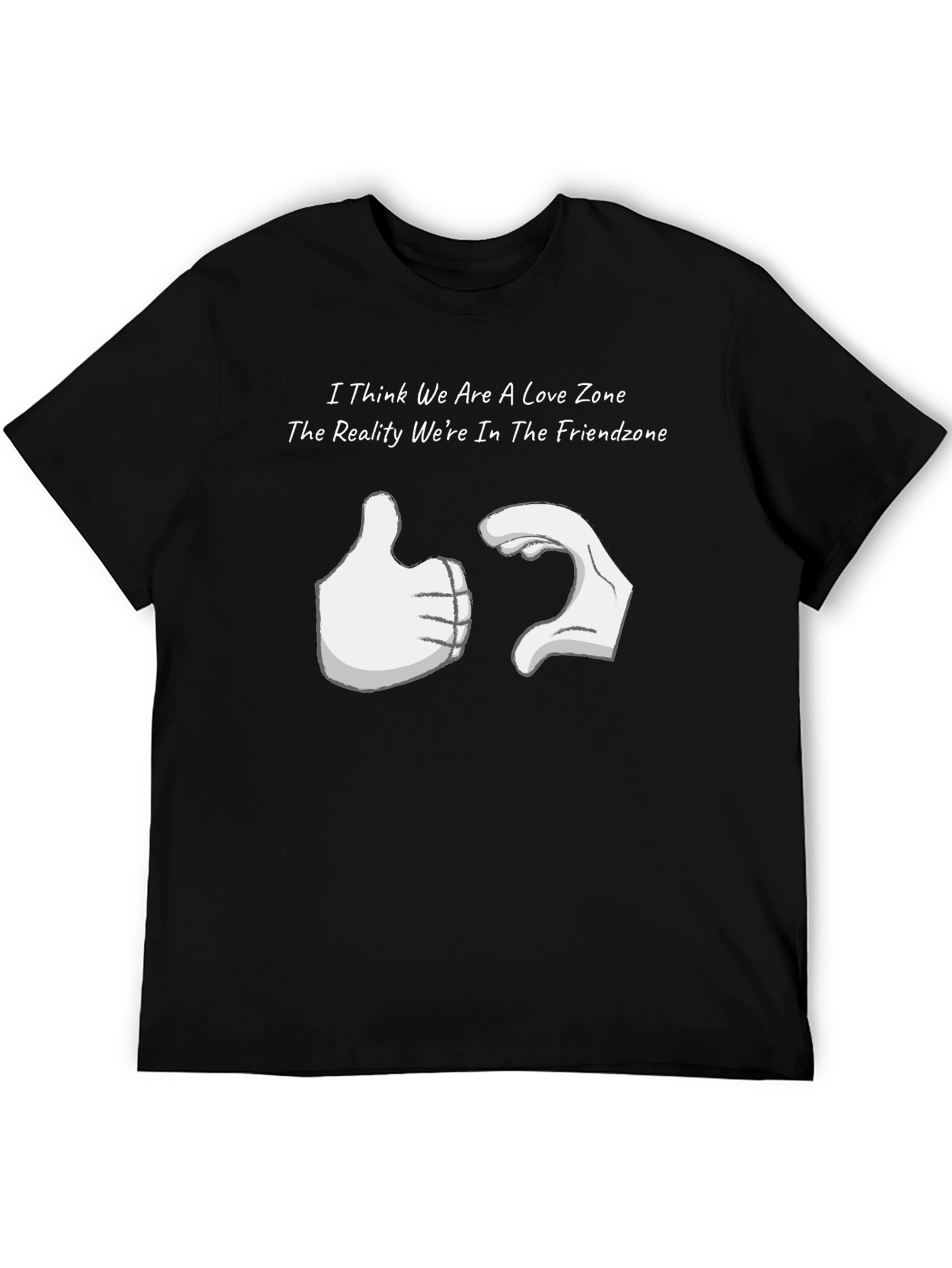 Black Friendzone T-Shirt - Love Zone Humor Tee view 5