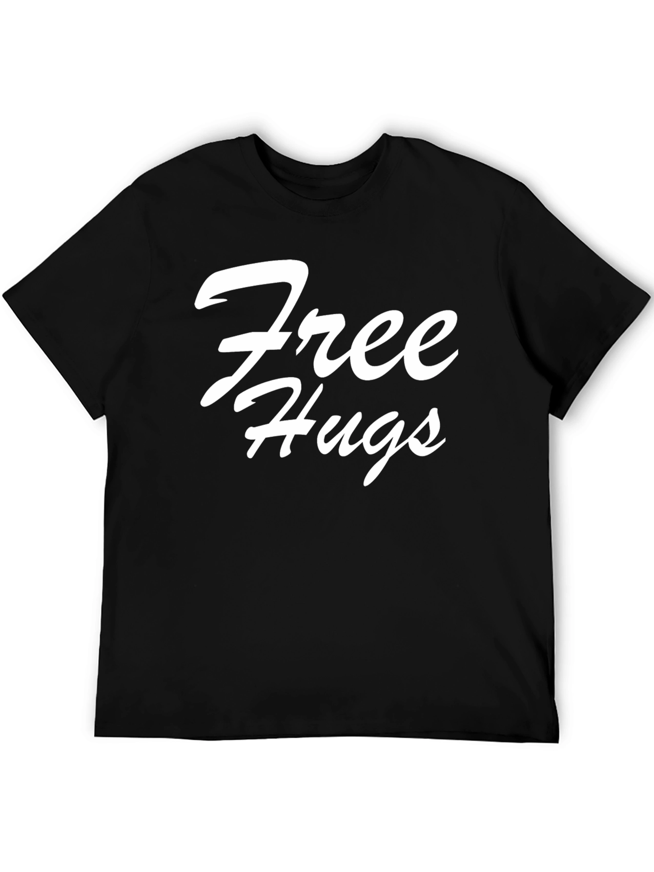 Black Free Hugs Graphic Tee - Soft Cotton Comfort view 5
