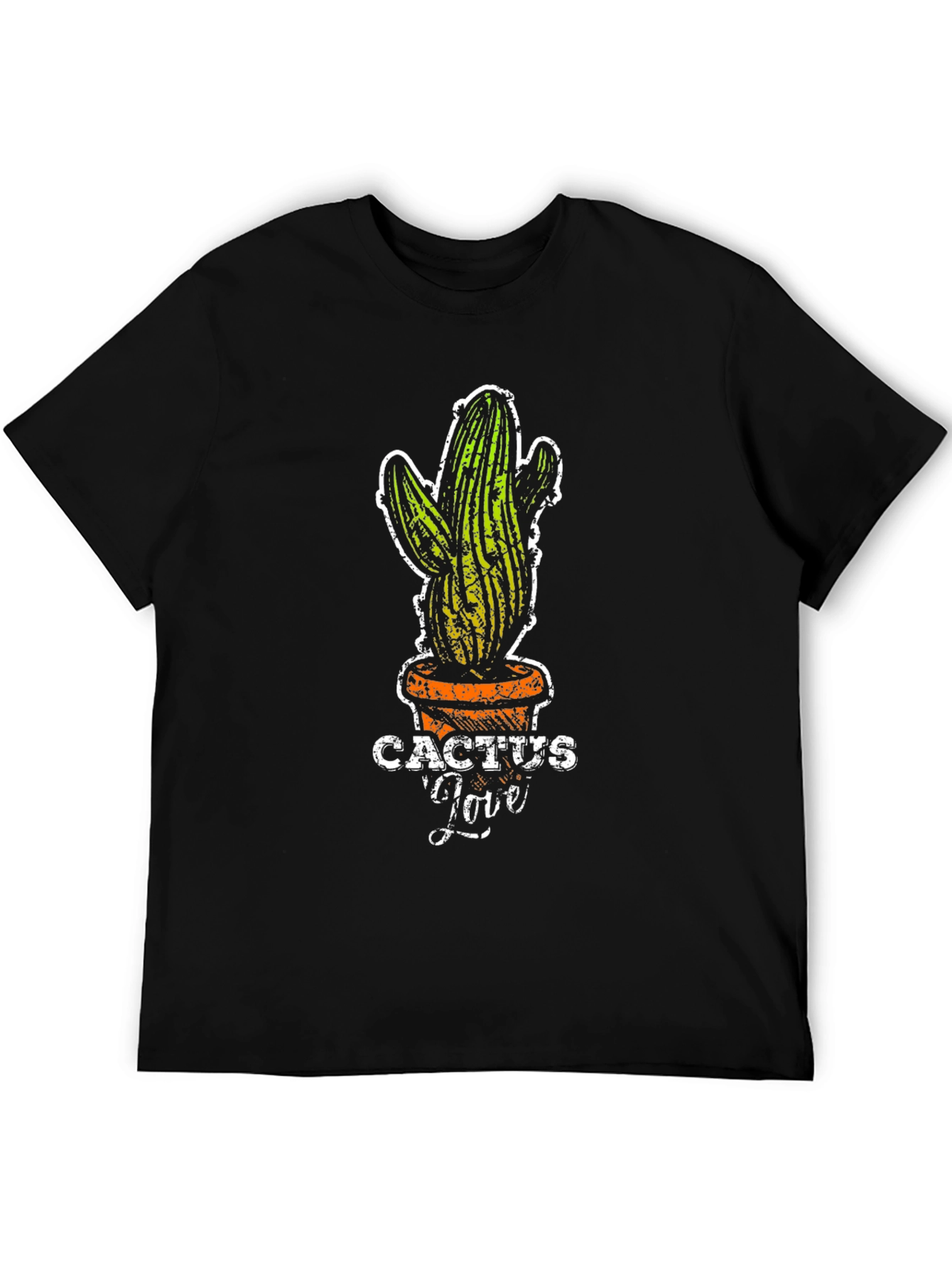 Black Cactus Love Graphic Tee - Trendy Plant Lover Shirt view 5