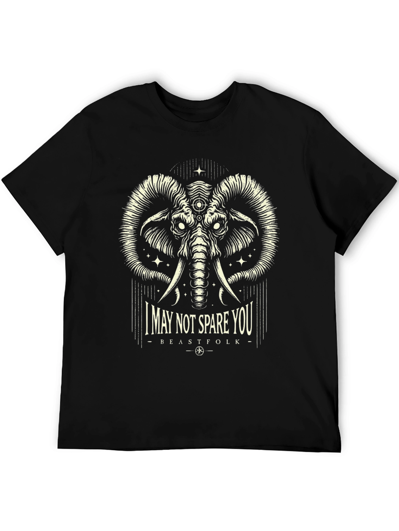 Black Elephant Beastfolk Graphic T-Shirt view 5