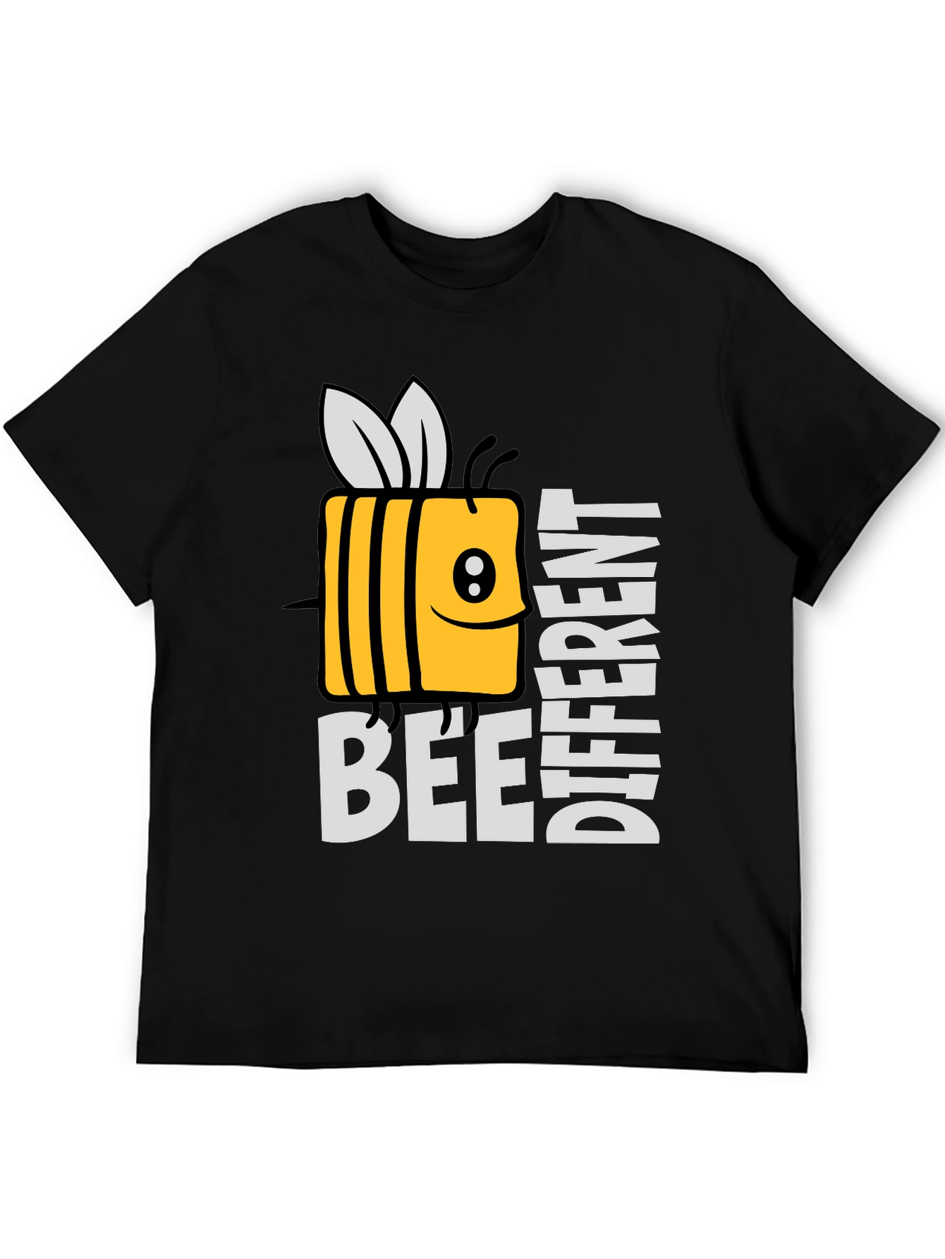 Black Bee Different Graphic Tee - Novelty Humor T-Shirt view 5