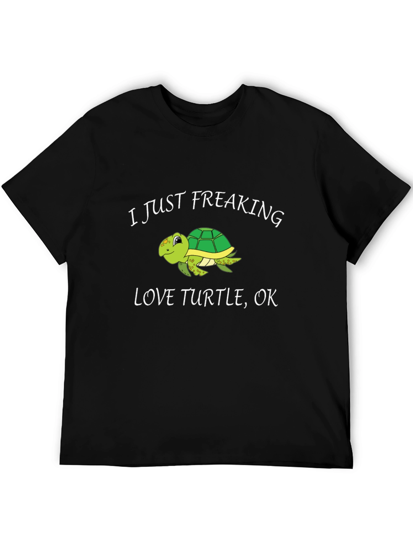 Black I Just Freaking Love Turtles T-Shirt view 5