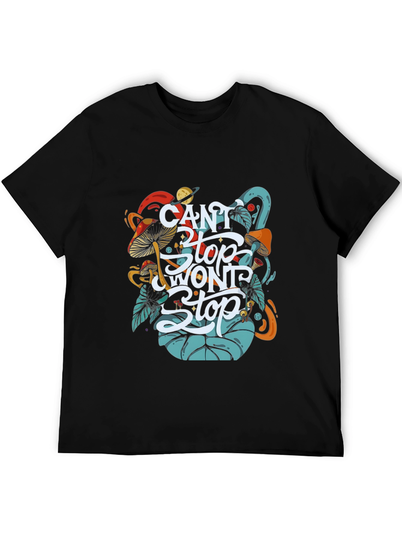 Black Can't Stop Won't Stop Graphic Tee view 5