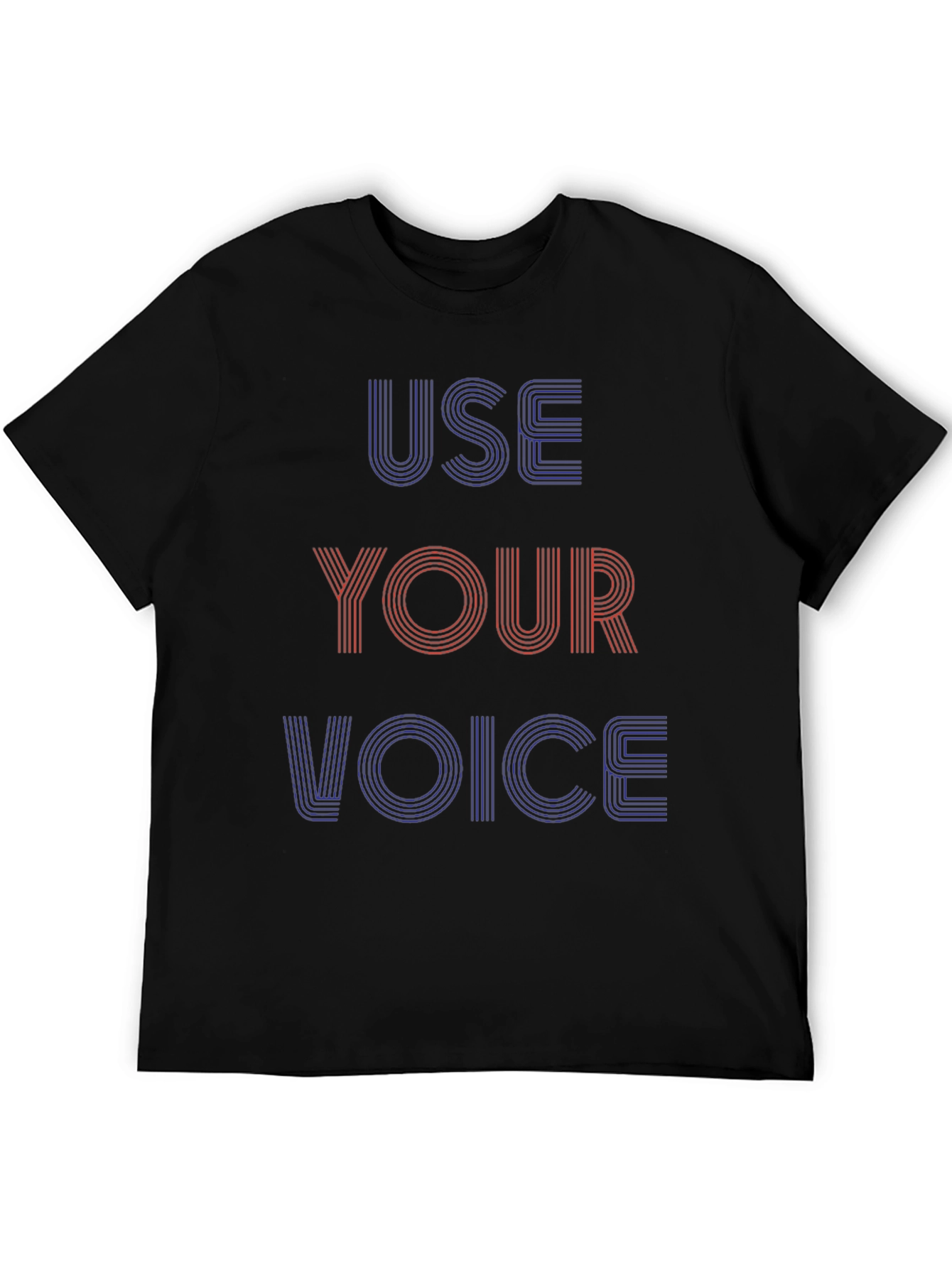 Black Use Your Voice Graphic T-Shirt - Black view 5