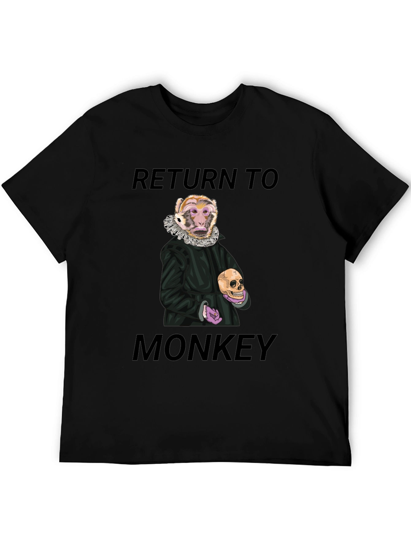 Black Return to Monkey Graphic T-Shirt - Black view 5