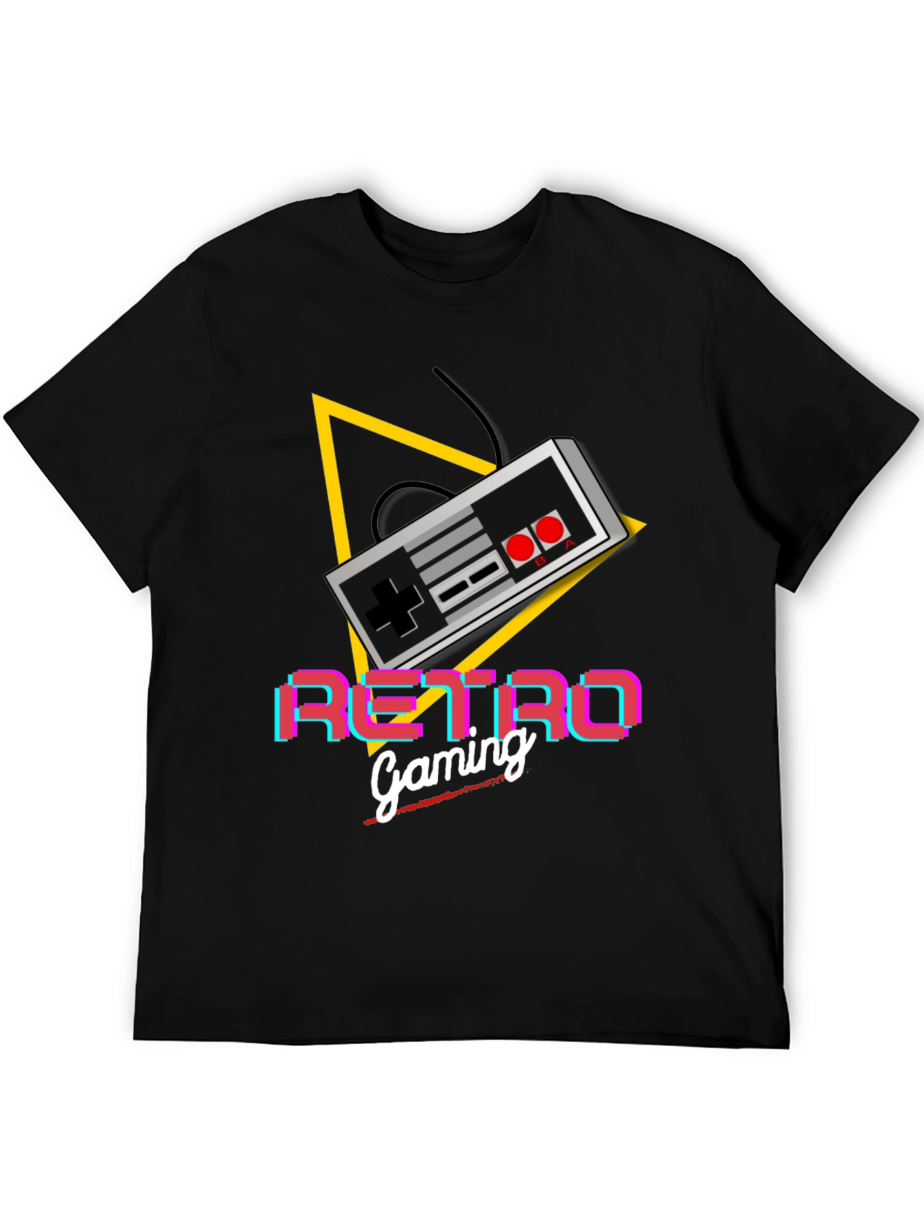 Black Retro Gaming T-Shirt view 5