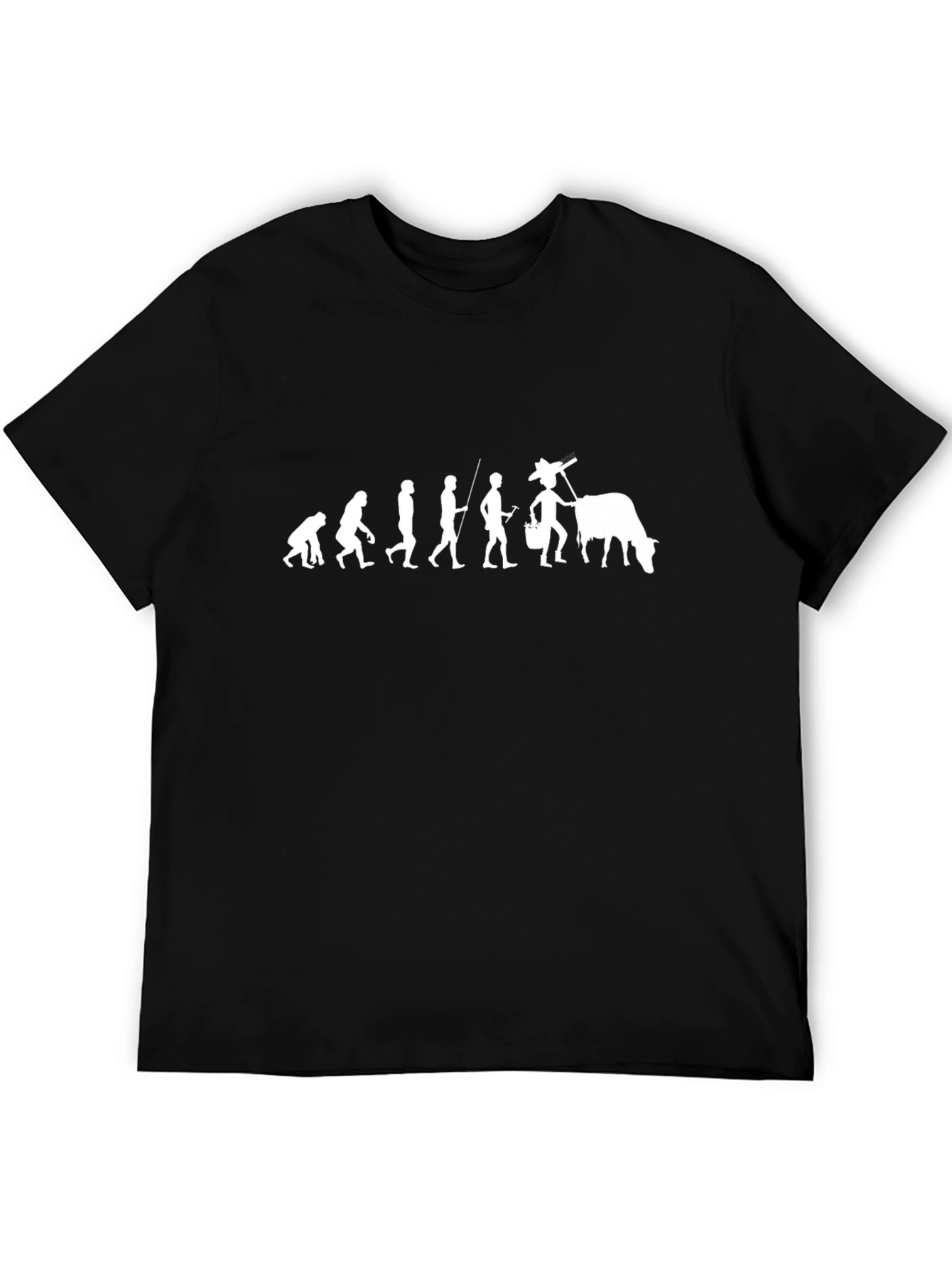 Black Evolution of Farming T-Shirt - Black Cotton Blend view 5