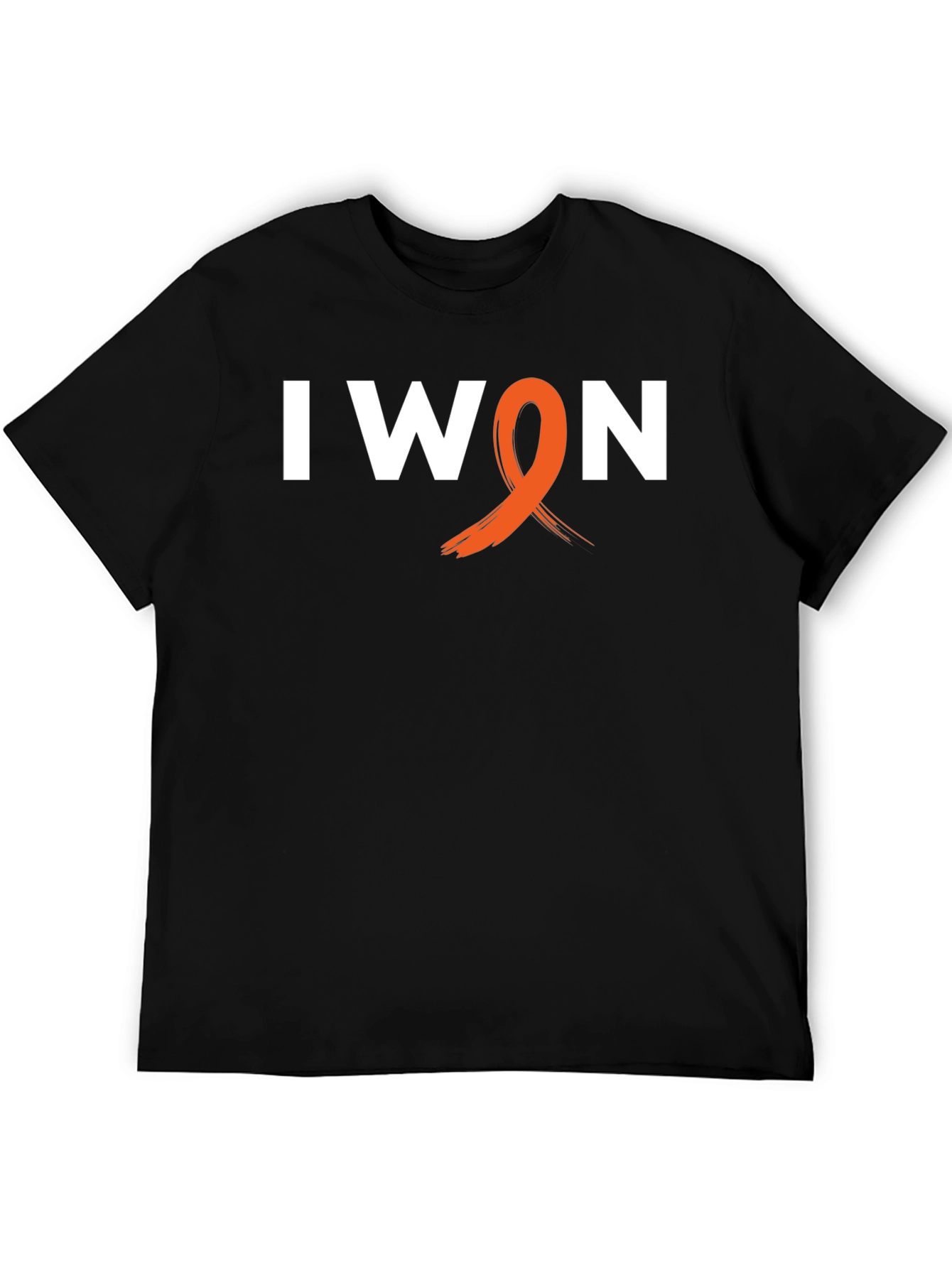 Black I WON Awareness Ribbon Graphic Tee - Black view 5