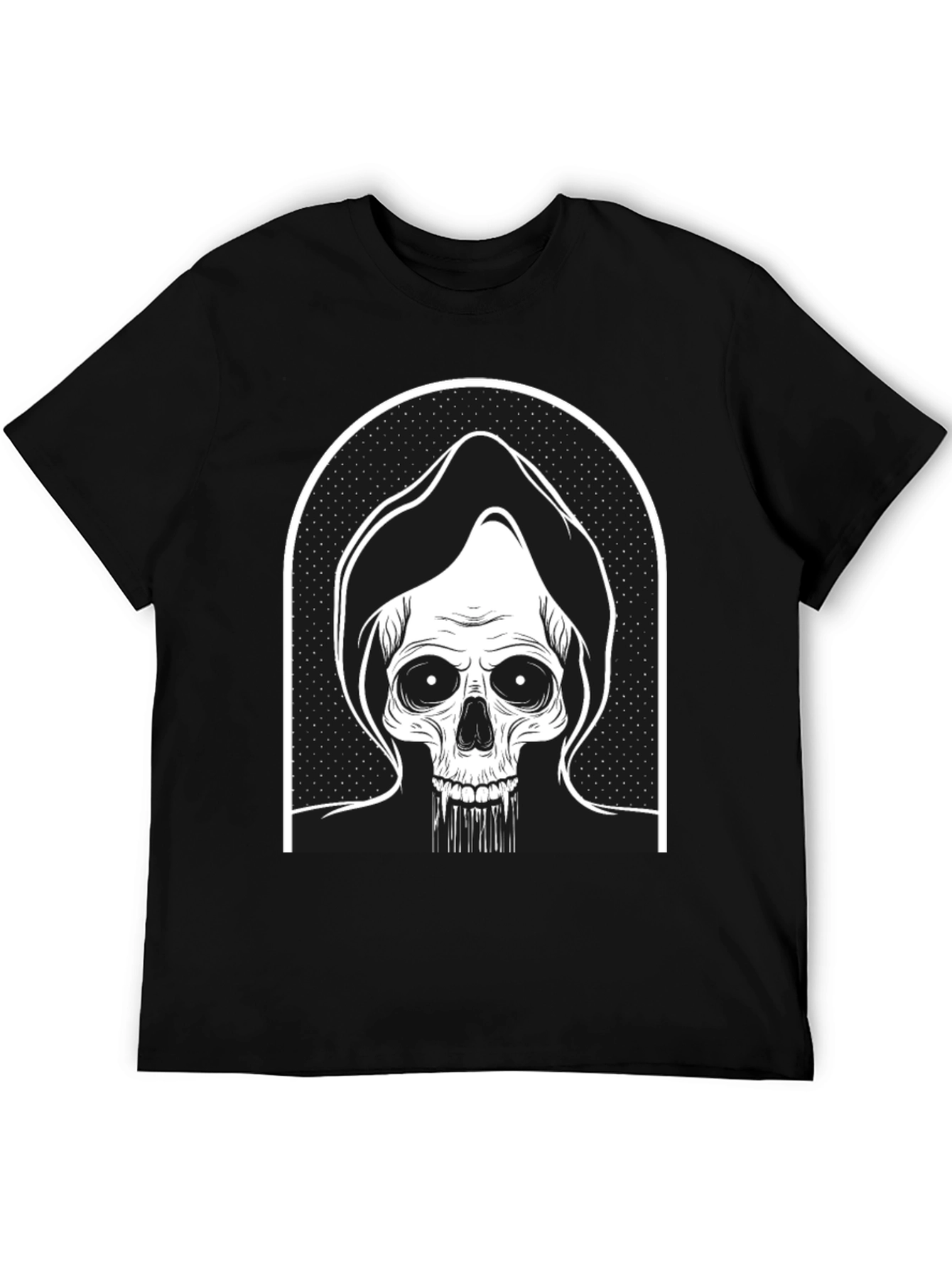 Black Grim Reaper Graphic Tee - Black view 5