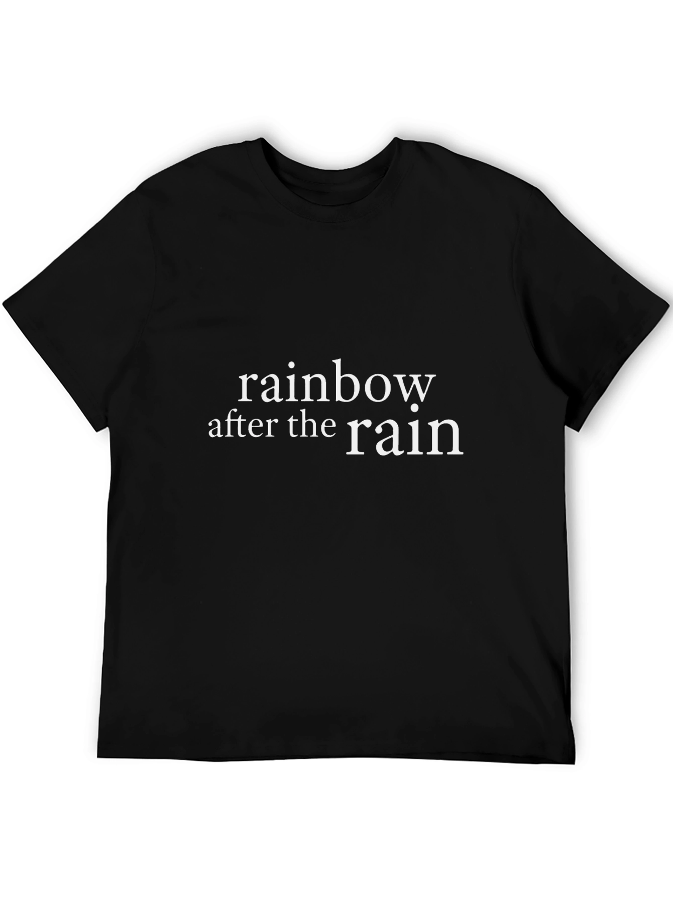 Black Rainbow After the Rain Black Graphic Tee view 5