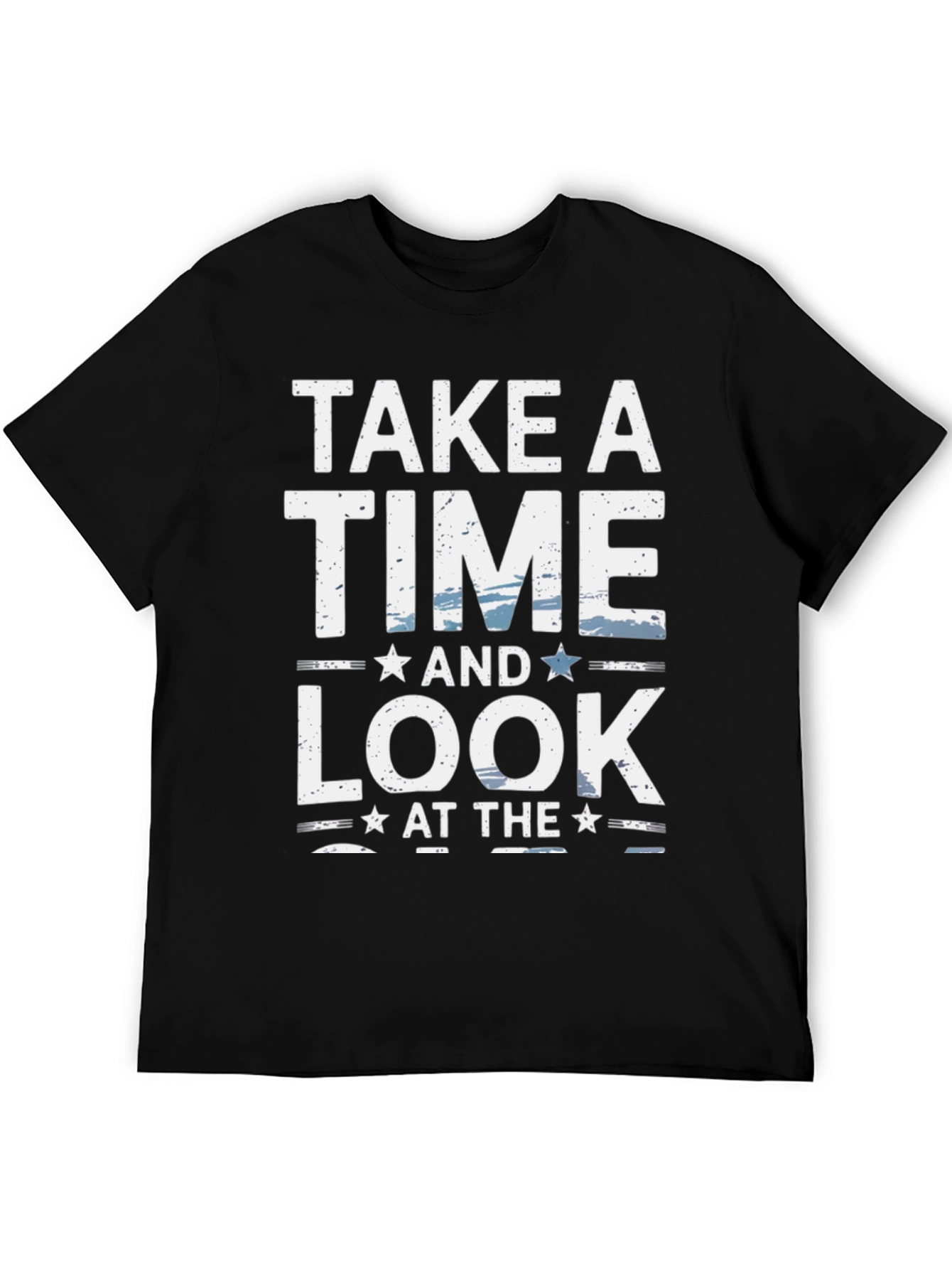 Black Take A Time And Look Graphic Tee - Trendy Design view 5