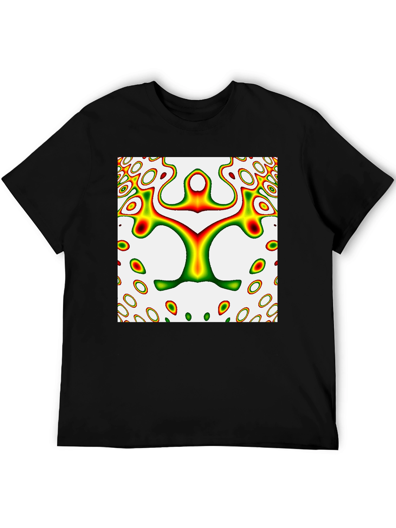 Black Abstract Art T-Shirt - Unique Graphic Tee view 5