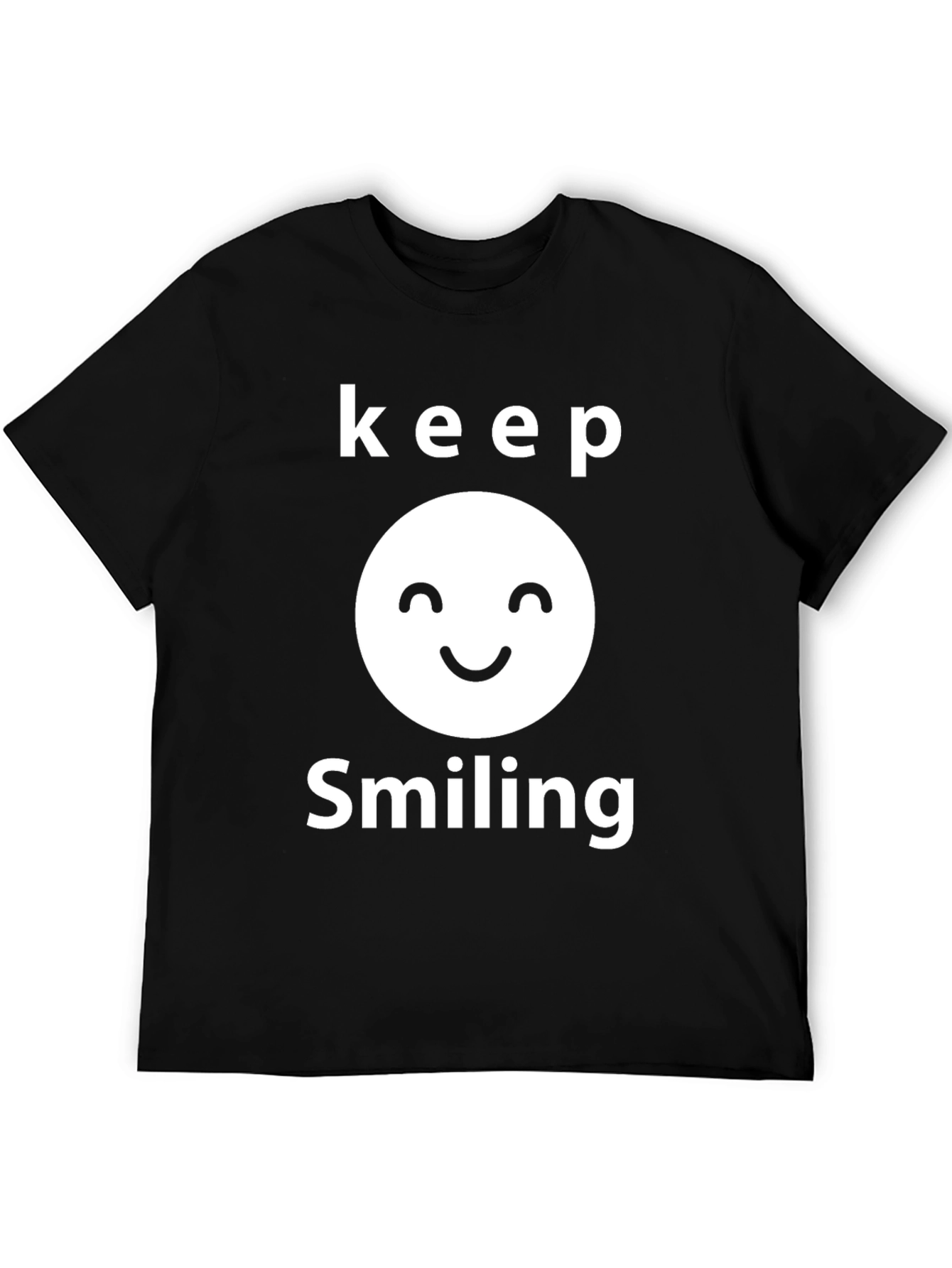 Black Keep Smiling Graphic T-Shirt - Positive Vibes view 5