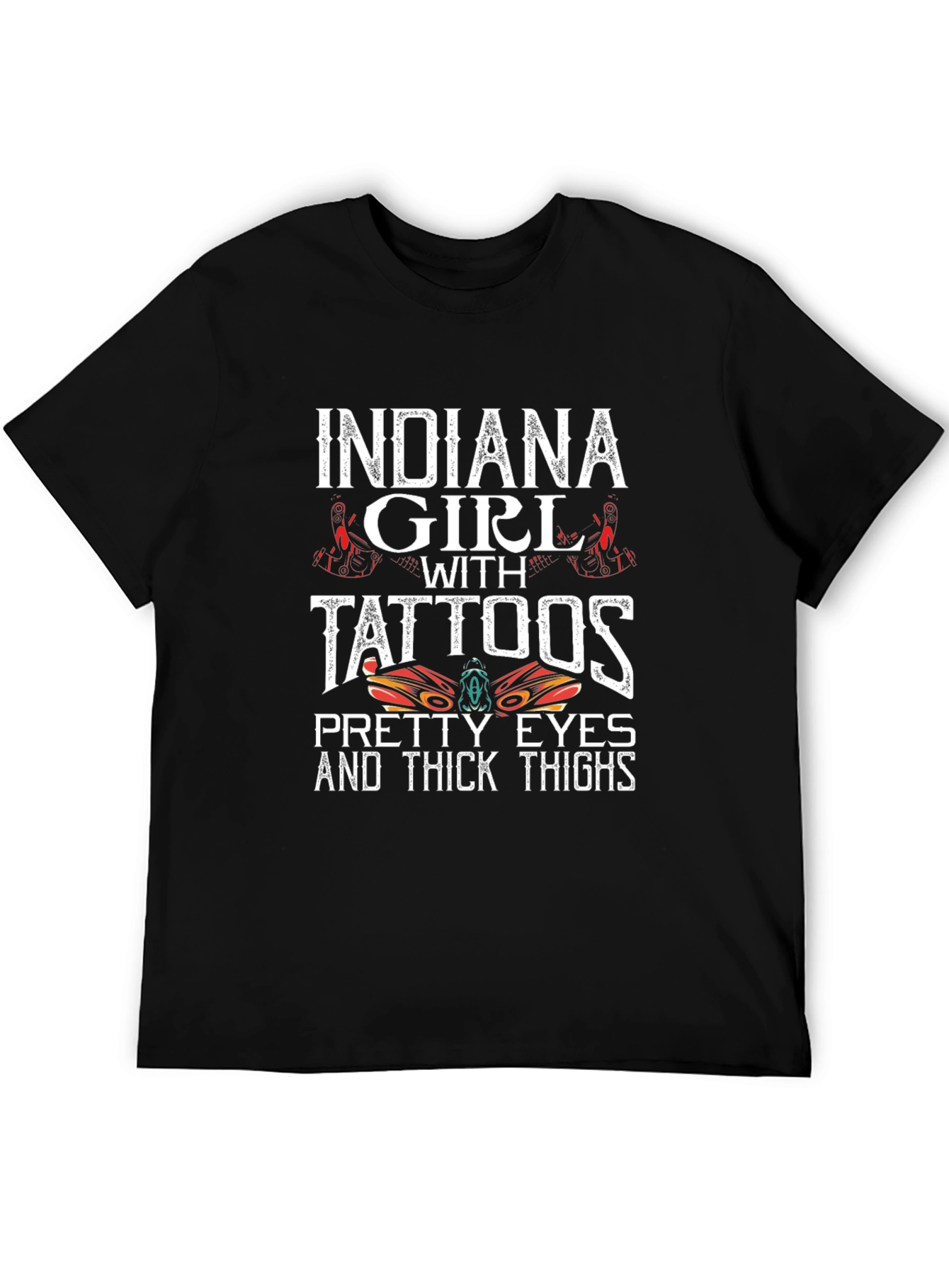 Black Indiana Girl with Tattoos T-Shirt view 5