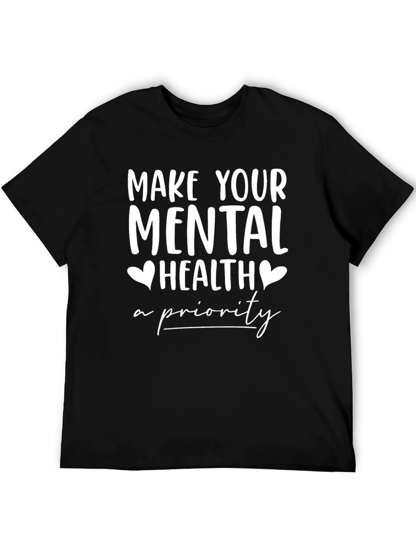 Black Mental Health Priority Graphic Tee - Unisex Cotton view 5